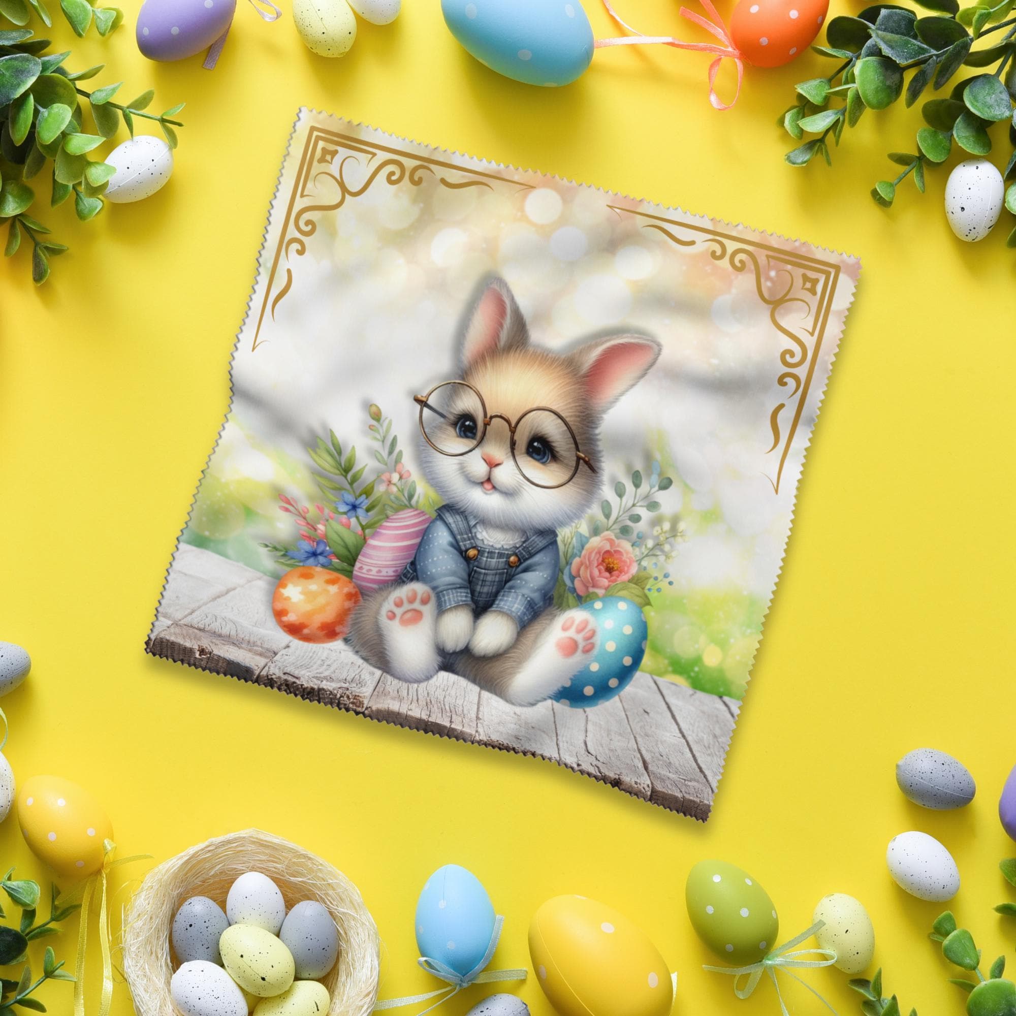 Brillenputztuch Geschenk zu Ostern bedrucktes Mikrofasertuch Ostergeschenk für Brillen Kameratuch Tuch für Displays Objektive  #OS12