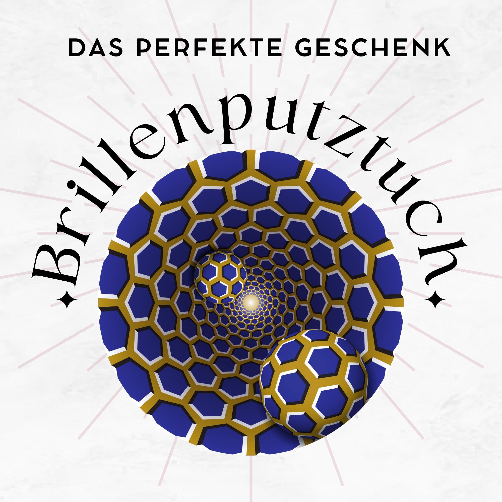 Brillenputztuch Optische Täuschung bedrucktes Mikrofasertuch für Brille Sonnenbrille Displays Handyputztuch Brillentuch Mikrofaser #AL75