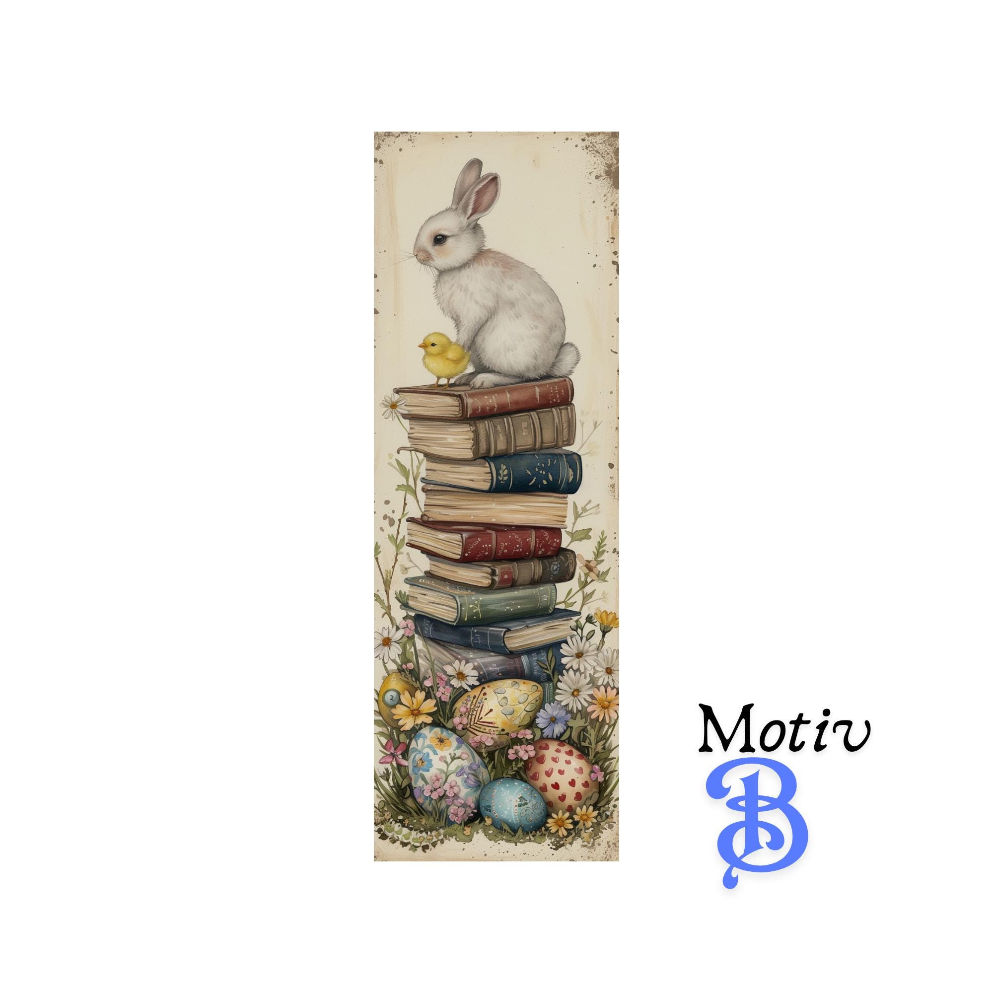 Lesezeichen aus Aluminium Geschenk zu Ostern Hase Osterhase Ostereier Bücher Bookmark - 2 Motive zur Auswahl  #LEALU