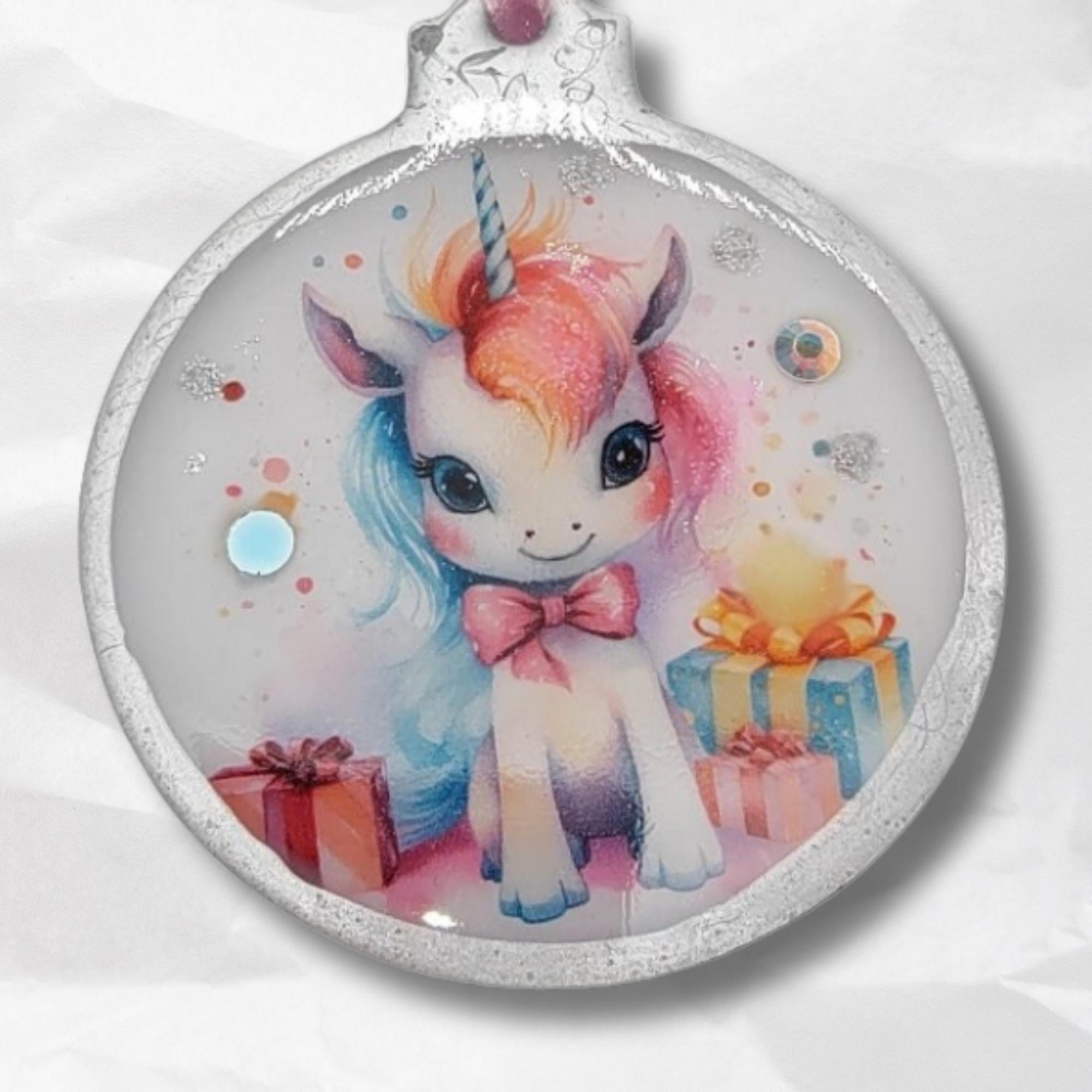 Weihnachtsschmuck Einhorn Baumanhänger Weihnachten Weihnachtsornamente Weihnachtskugel Geschenkanhänger Wichtel Geschenk #1606564442