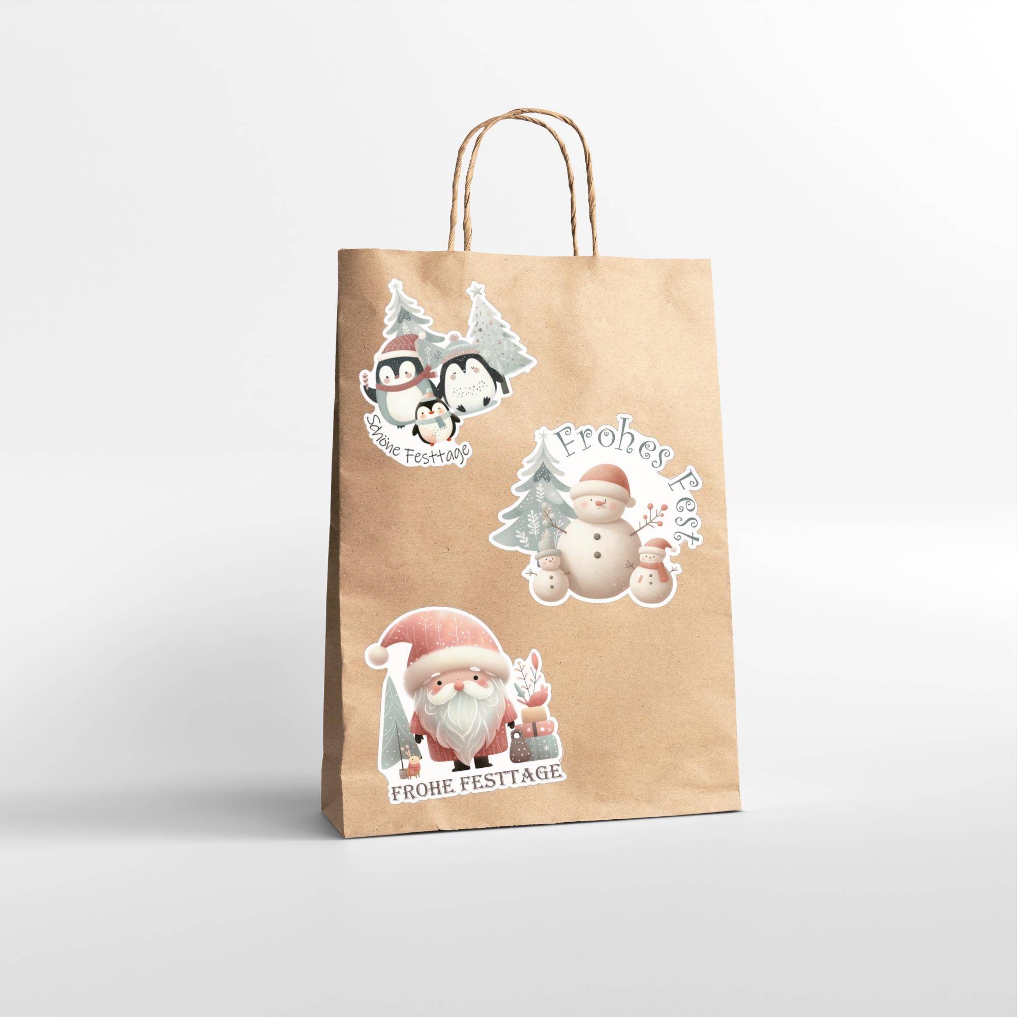 Aufkleber, große Sticker zu Weihnachten und Advent - 3 Aufkleber zur Auswahl in Weiß oder Transparent #SEG8 Aufkleber, große Sticker zu Weihnachten und Advent - 3 Aufkleber zur Auswahl in Weiß oder Transparent #SEG8