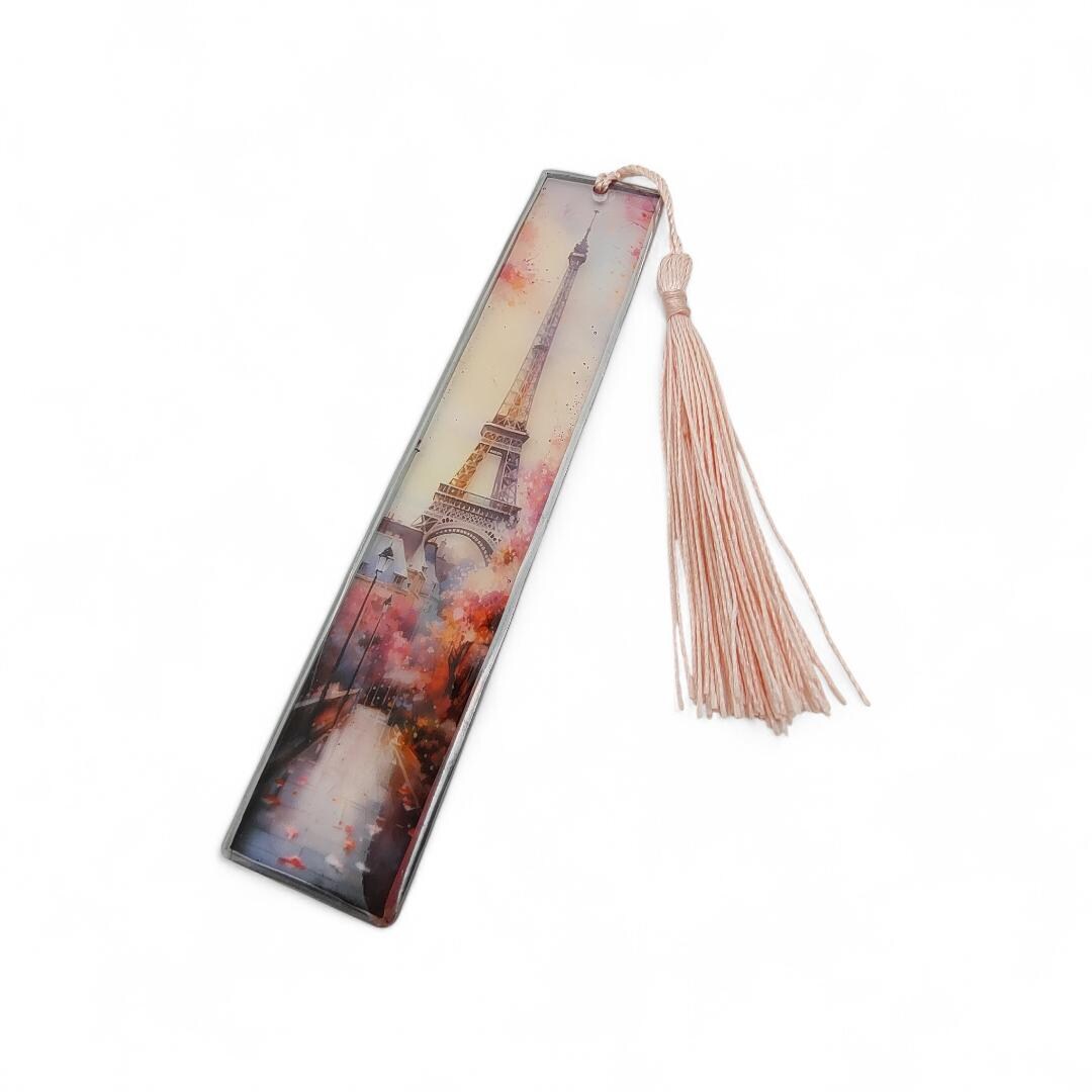 Lesezeichen aus Epoxidharz Geschenk Geburtstag Buchgeschenk Paris Bookmark Reise Gutschein Frankreich #LEEPOX