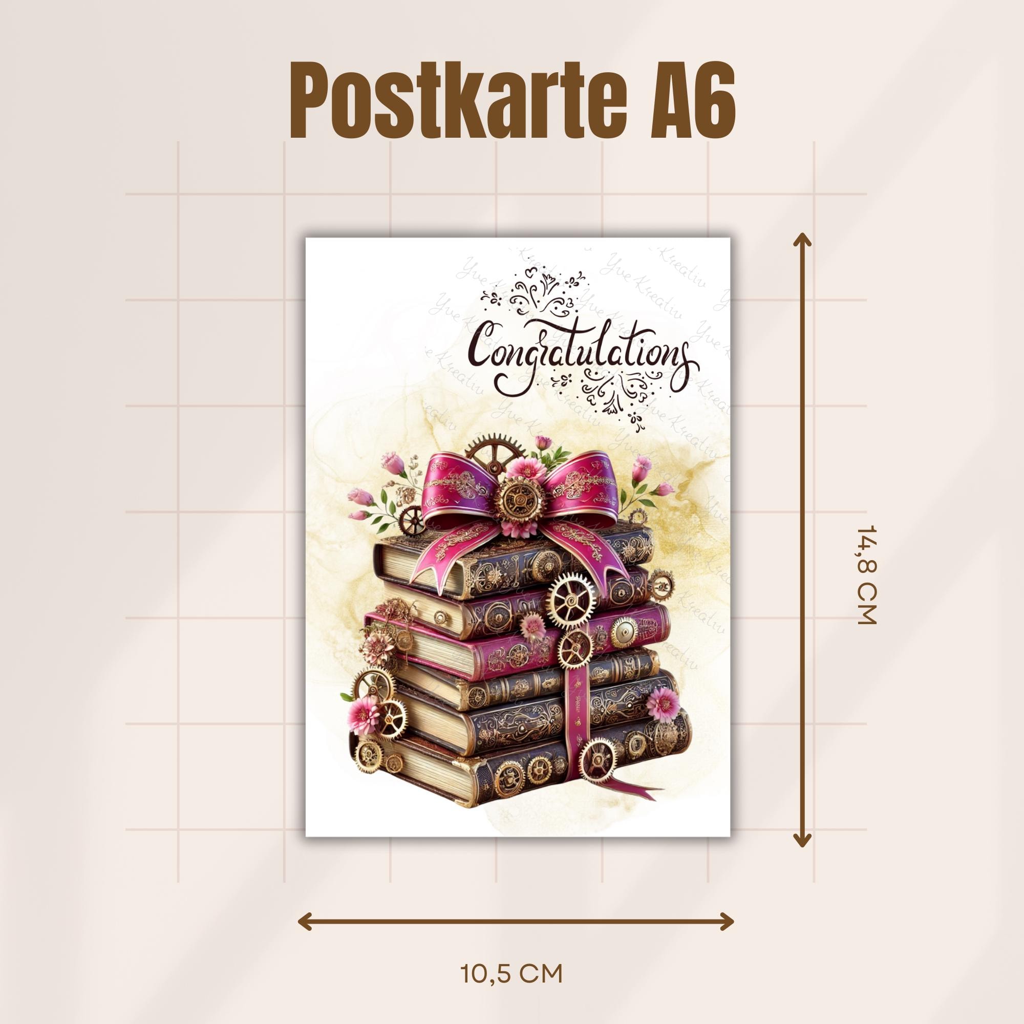 Postkarte Bücher Steampunk Grußkarte Glückwunschkarte Karte Geburtstag Gutschein Buch Geburtstagskarte Geschenk Buchliebhaber #PHO Postkarte Bücher Steampunk Grußkarte Glückwunschkarte Karte Geburtstag Gutschein Buch Geburtstagskarte Geschenk Buchliebhaber #PHO