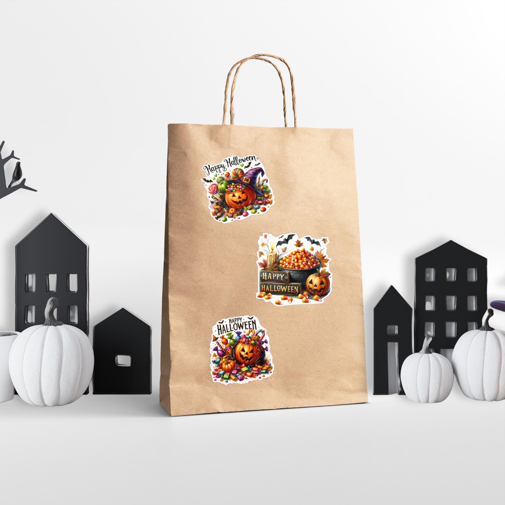 Halloween Aufkleber, Grusel Spuk Sticker, großer Kofferaufkleber Geschenkaufkleber -3 Aufkleber zur Auswahl in Weiß oder Transparent #SEG8 Halloween Aufkleber, Grusel Spuk Sticker, großer Kofferaufkleber Geschenkaufkleber -3 Aufkleber zur Auswahl in Weiß oder Transparent #SEG8