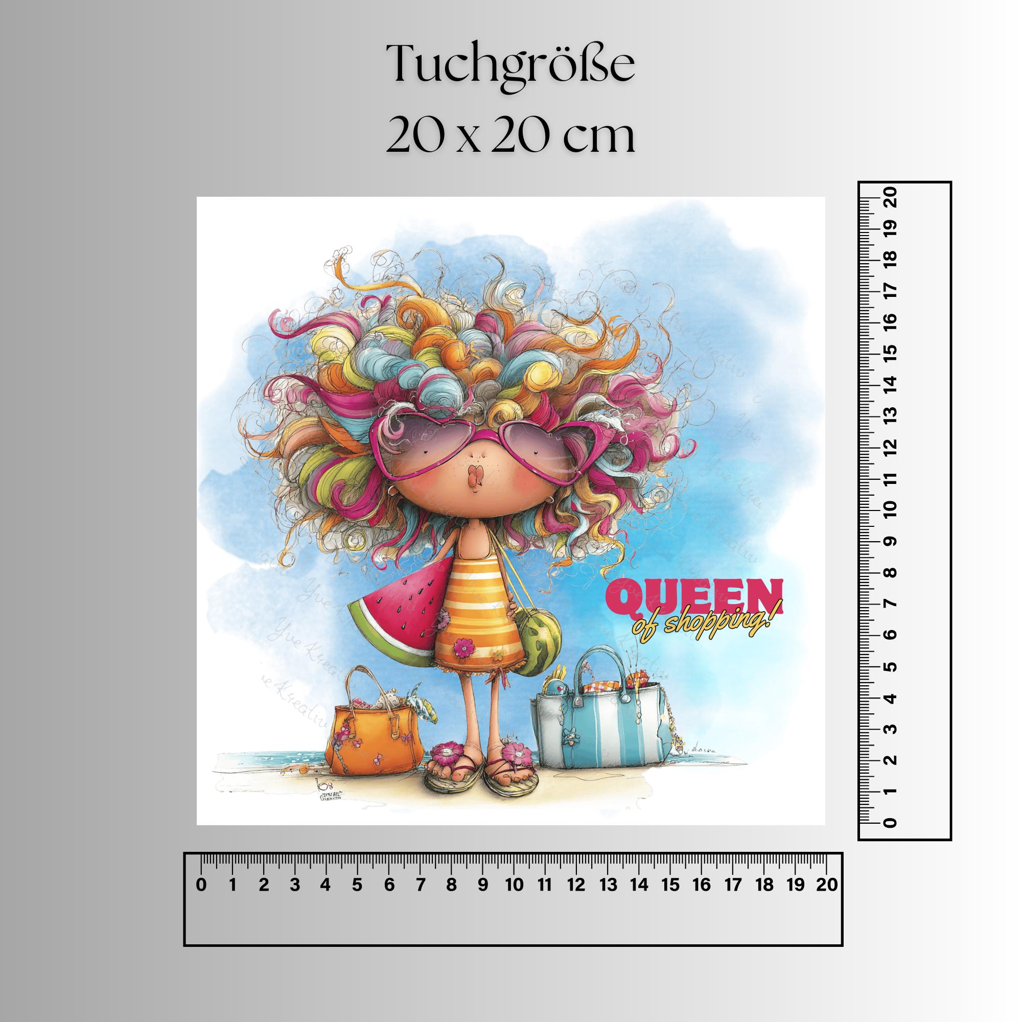 Brillenputztuch Queen of Shopping bedrucktes Mikrofasertuch für Brille Sonnenbrille Displays Handyputztuch Brillentuch Mikrofaser #AL89