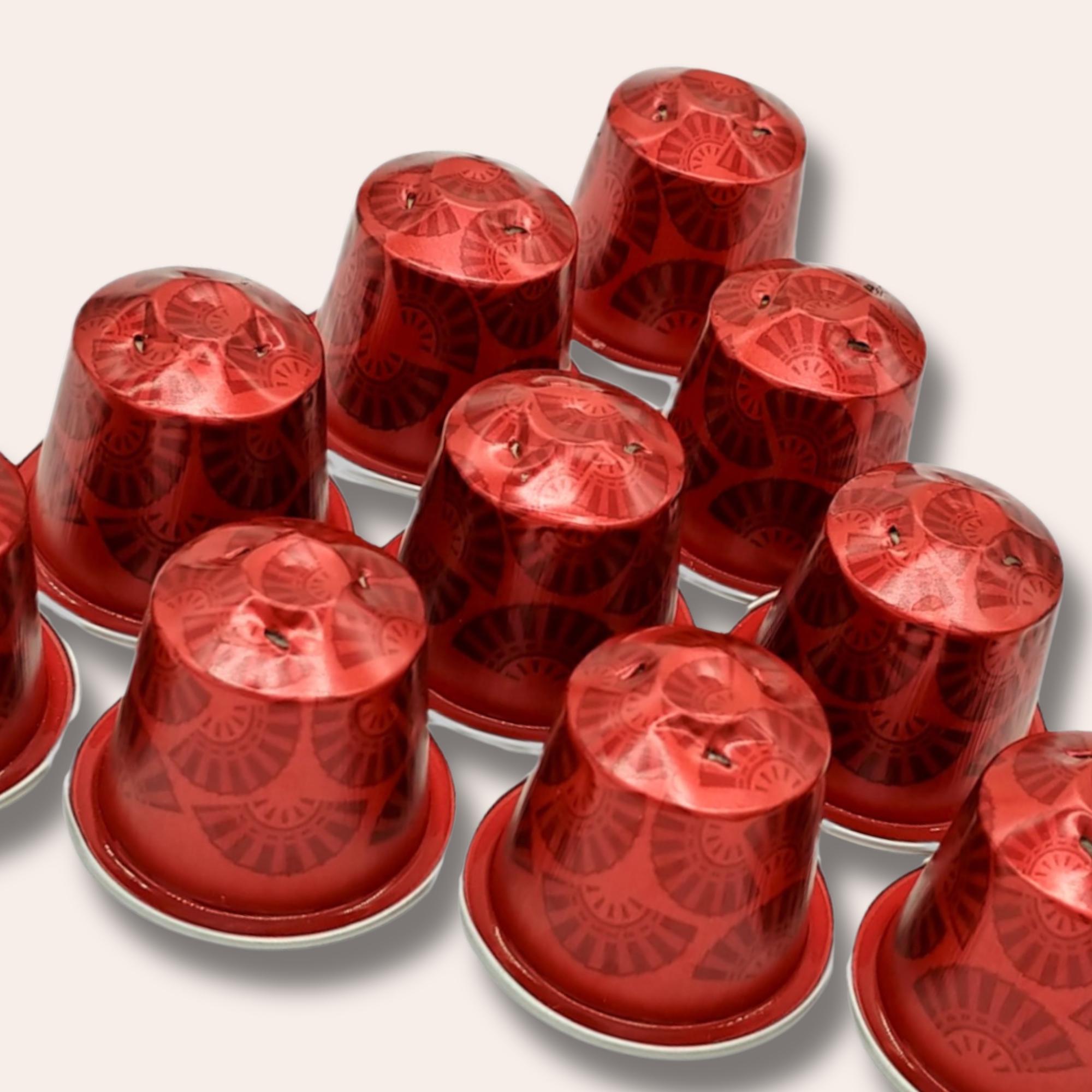 10 leere Kaffeekapseln Farbe rot "Fächermuster" zum Basteln Gestalten Bastelmaterial DIY Schmuckherstellung Zubehör #KNS 10 leere Kaffeekapseln Farbe rot "Fächermuster" zum Basteln Gestalten Bastelmaterial DIY Schmuckherstellung Zubehör #KNS