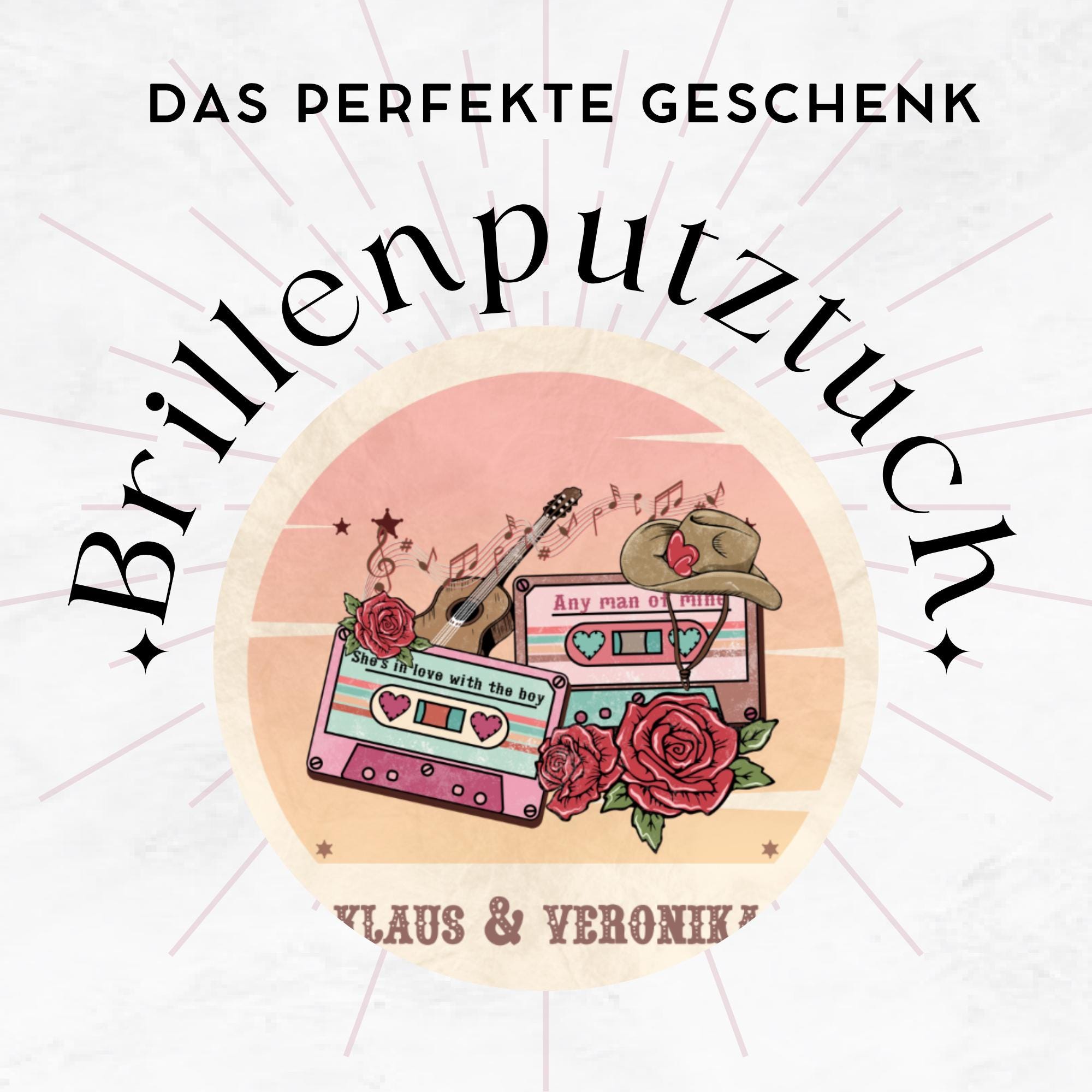 Brillenputztuch personalisiert Verlobung Geschenk Hochzeit Paar bedrucktes Mikrofasertuch für Sonnenbrille Display Handy Kamera #HO14P