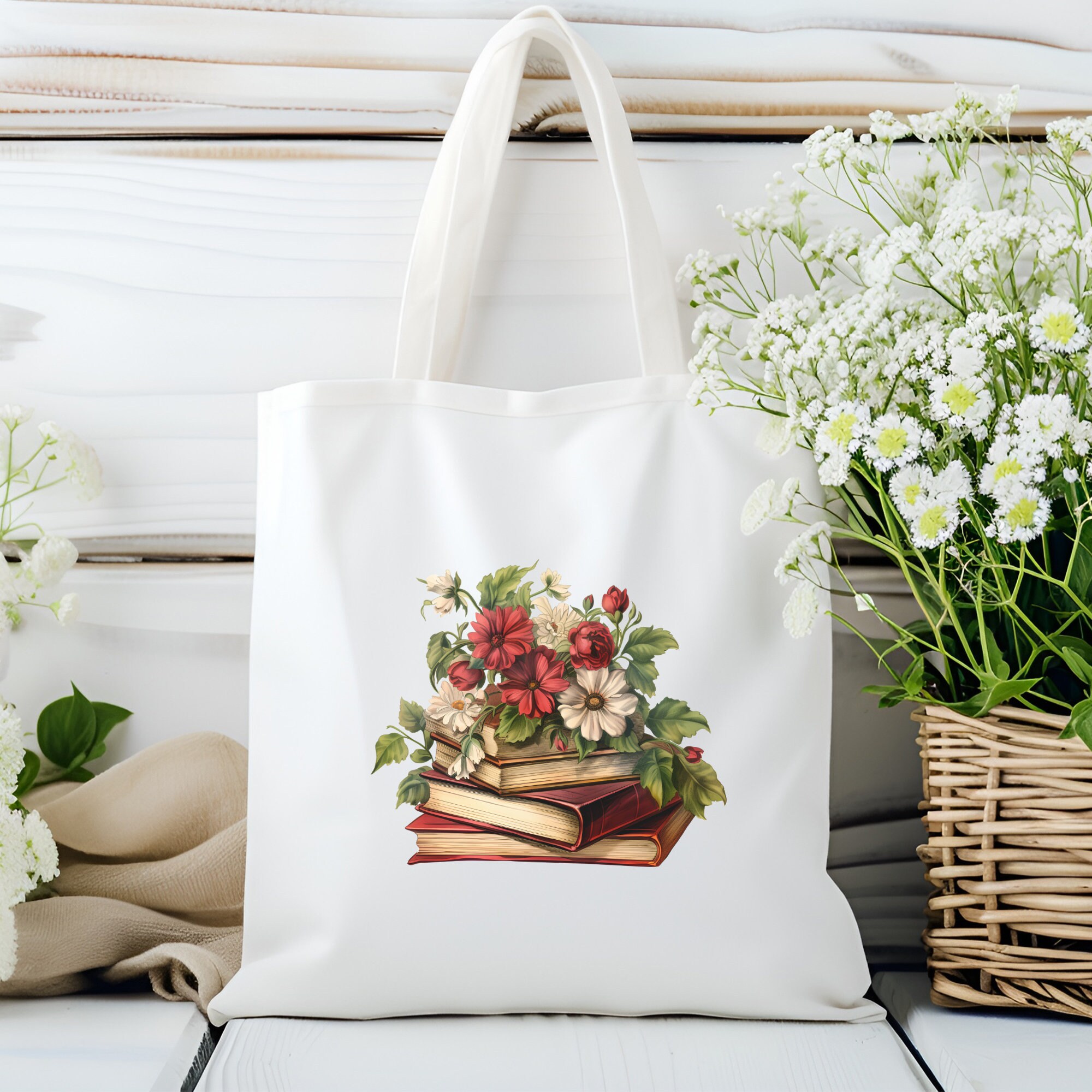 Stofftasche, Stoffbeutel, Büchertasche, Einkaufstasche, Tasche, Geschenk zum  Geburtstag, in Weiß oder Beige  #STSUB