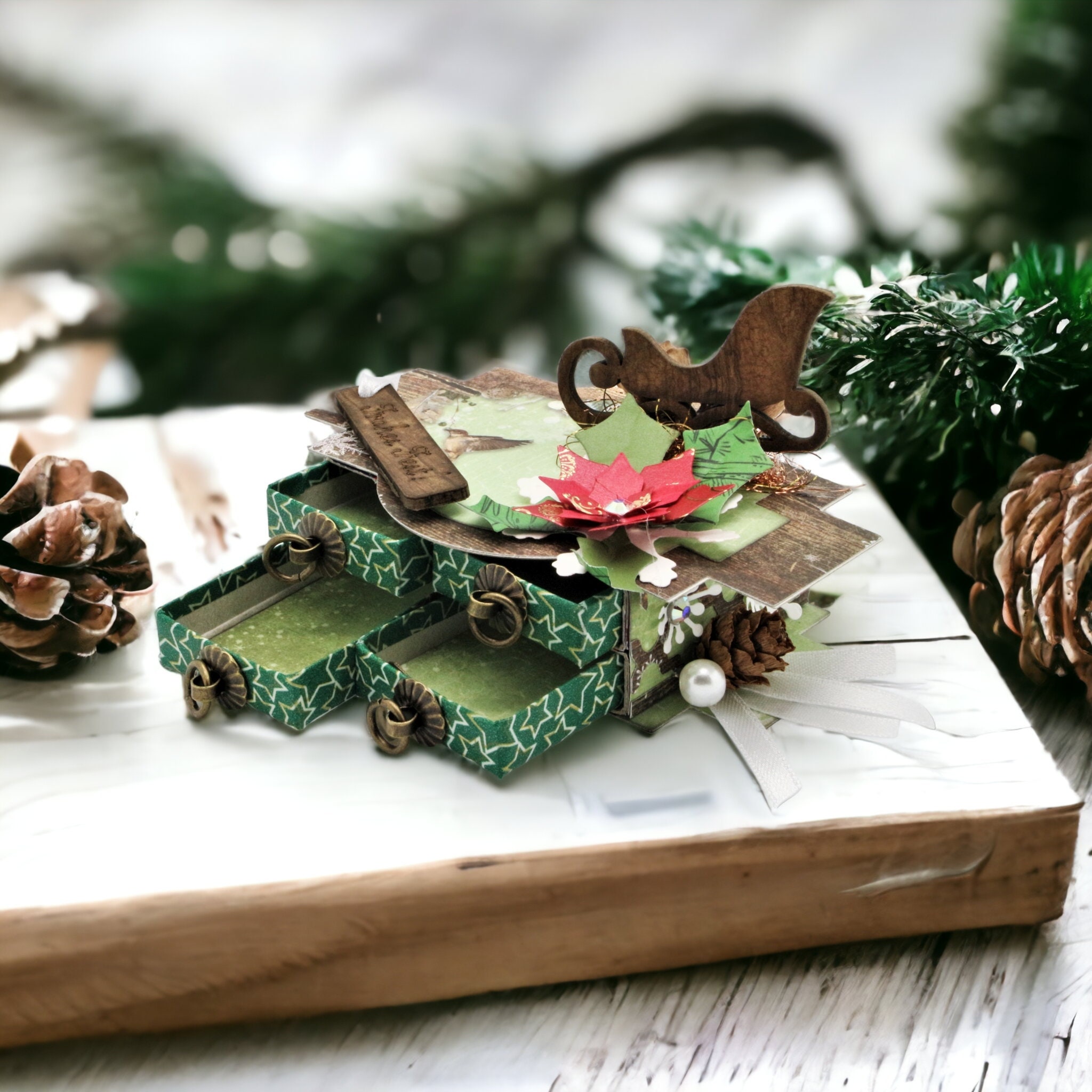 Geschenkverpackung Weihnachten Geldgeschenk Adventskalender aus 4 Streichholzschachteln Schachtel Box Geschenkverpackung Weihnachten Geldgeschenk Adventskalender aus 4 Streichholzschachteln Schachtel Box