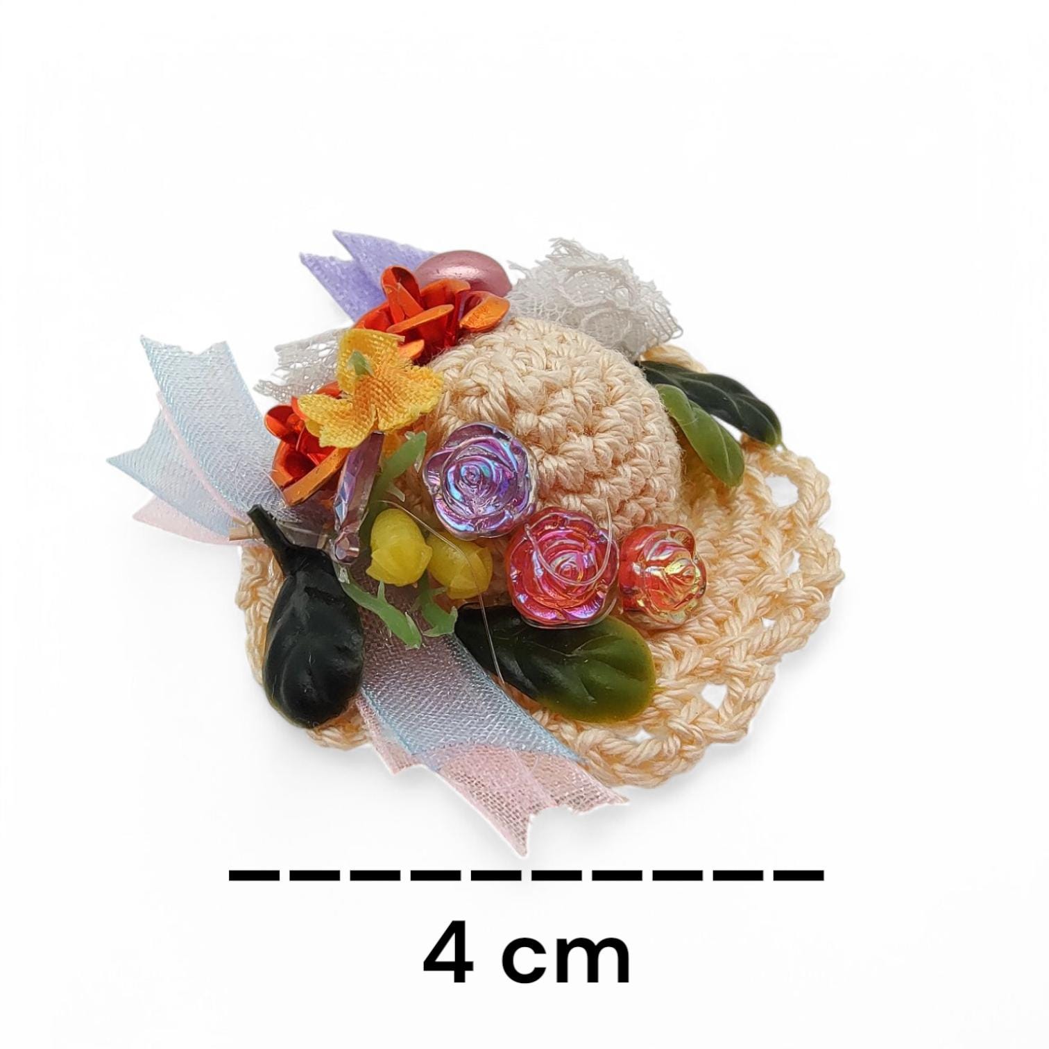 Miniatur Hut mit Blumen Schleifen Puppenhut Miniaturen Minihut handgemacht gehäkelt 4 cm für Puppenstube Puppenhaus 1:12 #1875688961 Miniatur Hut mit Blumen Schleifen Puppenhut Miniaturen Minihut handgemacht gehäkelt 4 cm für Puppenstube Puppenhaus 1:12 #1875688961