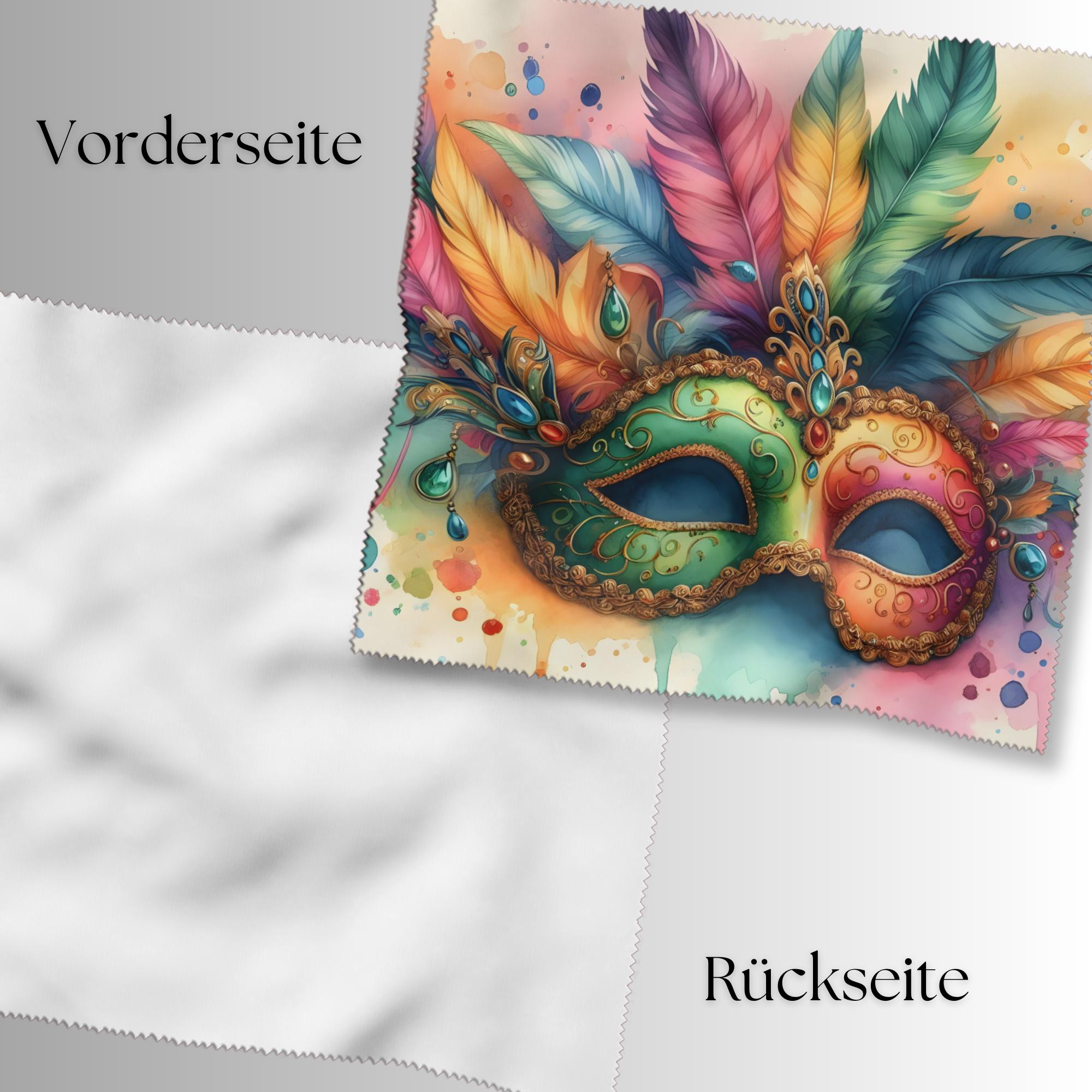 Brillenputztuch – Individuell bedrucktes Mikrofasertuch für Brillen, Displays & mehr | Perfektes Geschenk zum Fasching Karneval #AL21