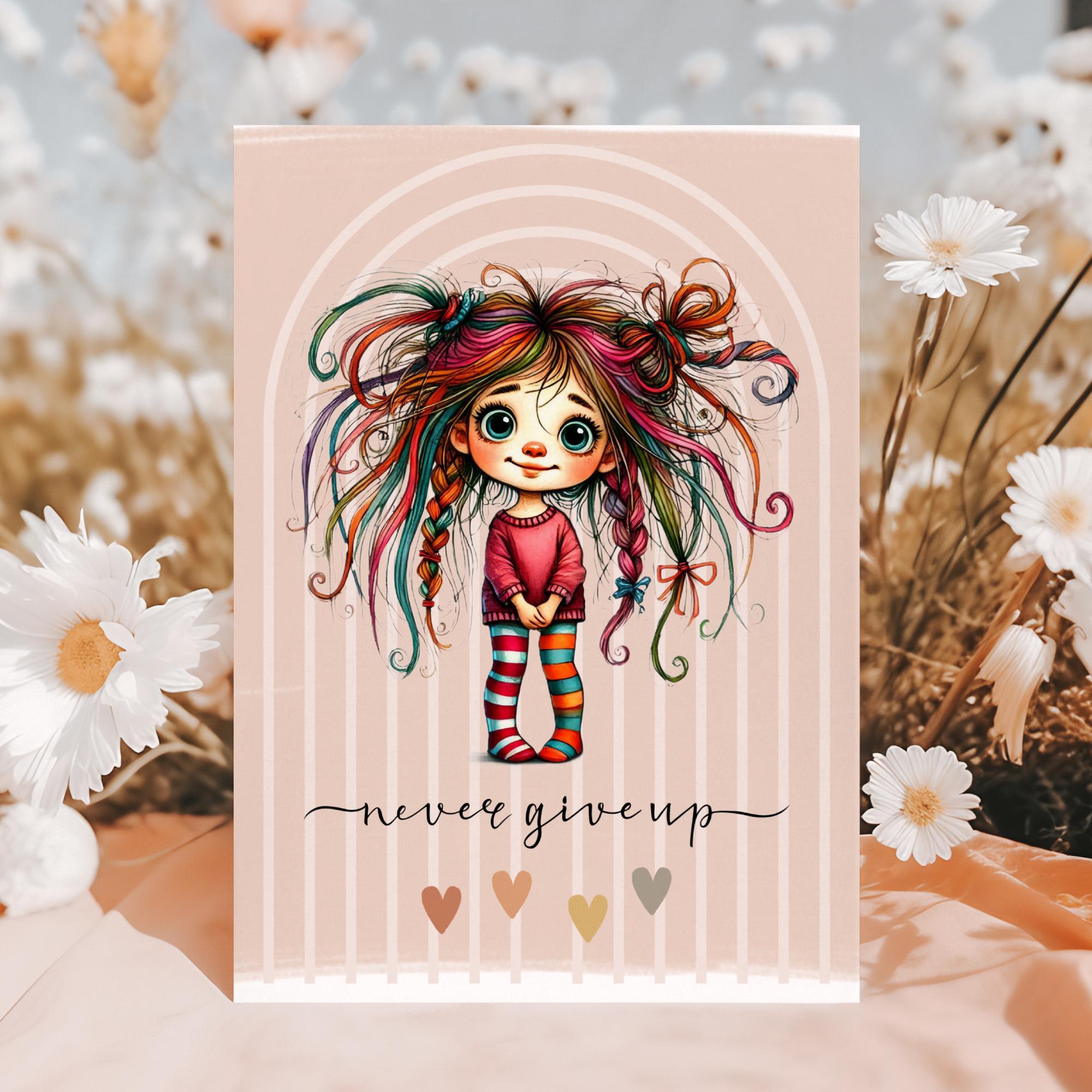 Postkarte, Grußkarte, Karte zum Geburtstag, Motivation, Aufmunterung I Crazy Girl #PLS