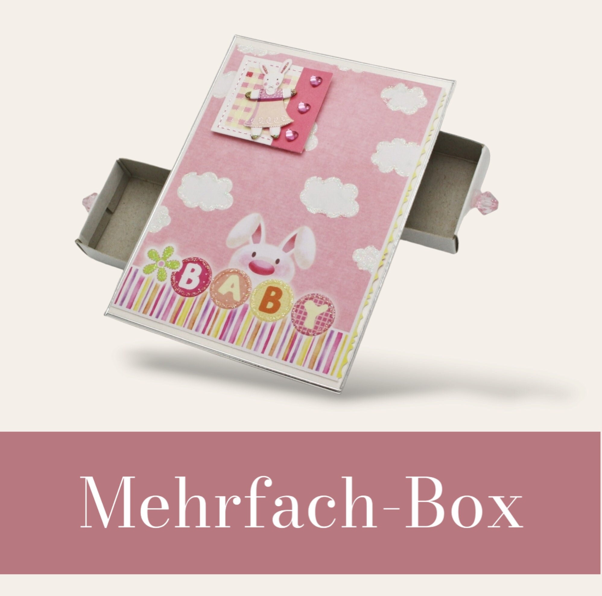 Kleine doppelt Schachtel, verzierte Streichholzschachtel als originelle Geschenkverpackung für Geld, Gutscheine und mehr