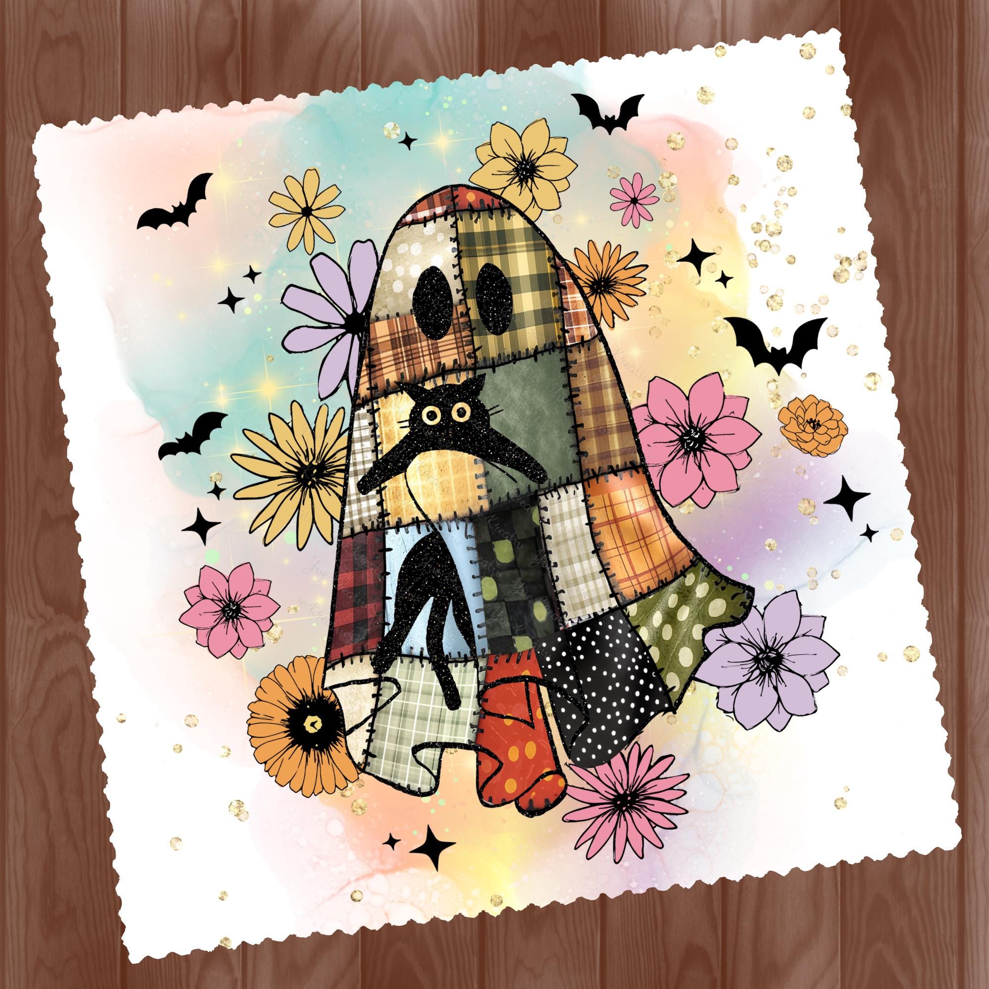 Brillenputztuch Halloween Geist bedrucktes Mikrofasertuch für Sonnenbrille Display Handy Grusel Geschenk süßes oder Saures Mitbringsel #SA10