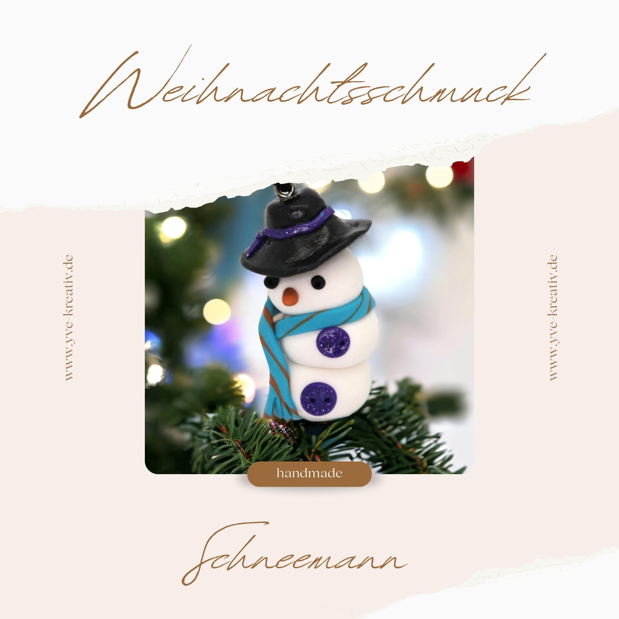 Weihnachtsbaum Anhänger Schneemann Ornament handmodellierte Weihnachtsfigur Christbaumschmuck Geschenkanhänger zu Weihnachten #627796163