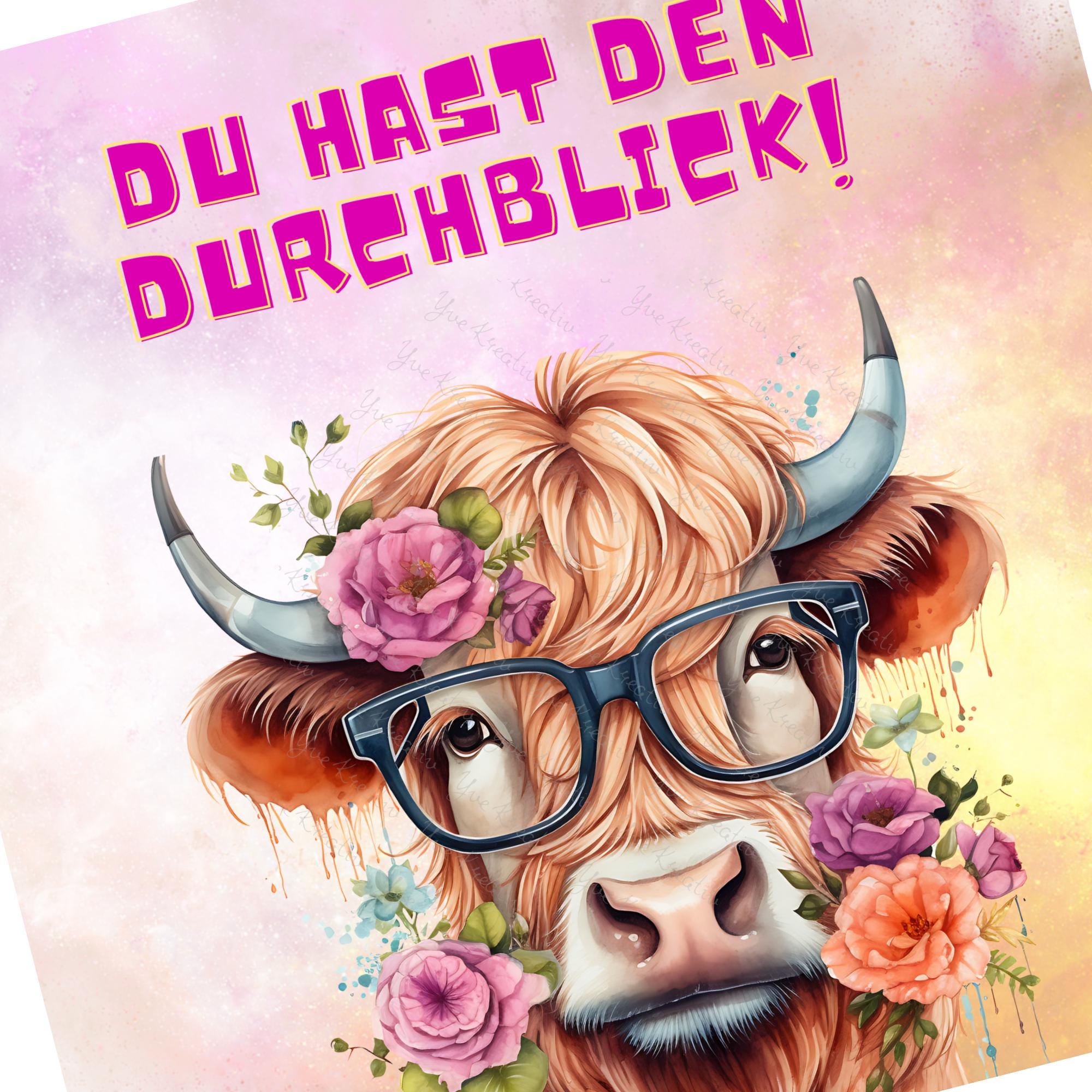 Brillenputztuch Kuh Durchblick bedrucktes Mikrofasertuch für Brille Sonnenbrille Reinigungstuch Handy Bildschirm Kamera Objektiv #TI150