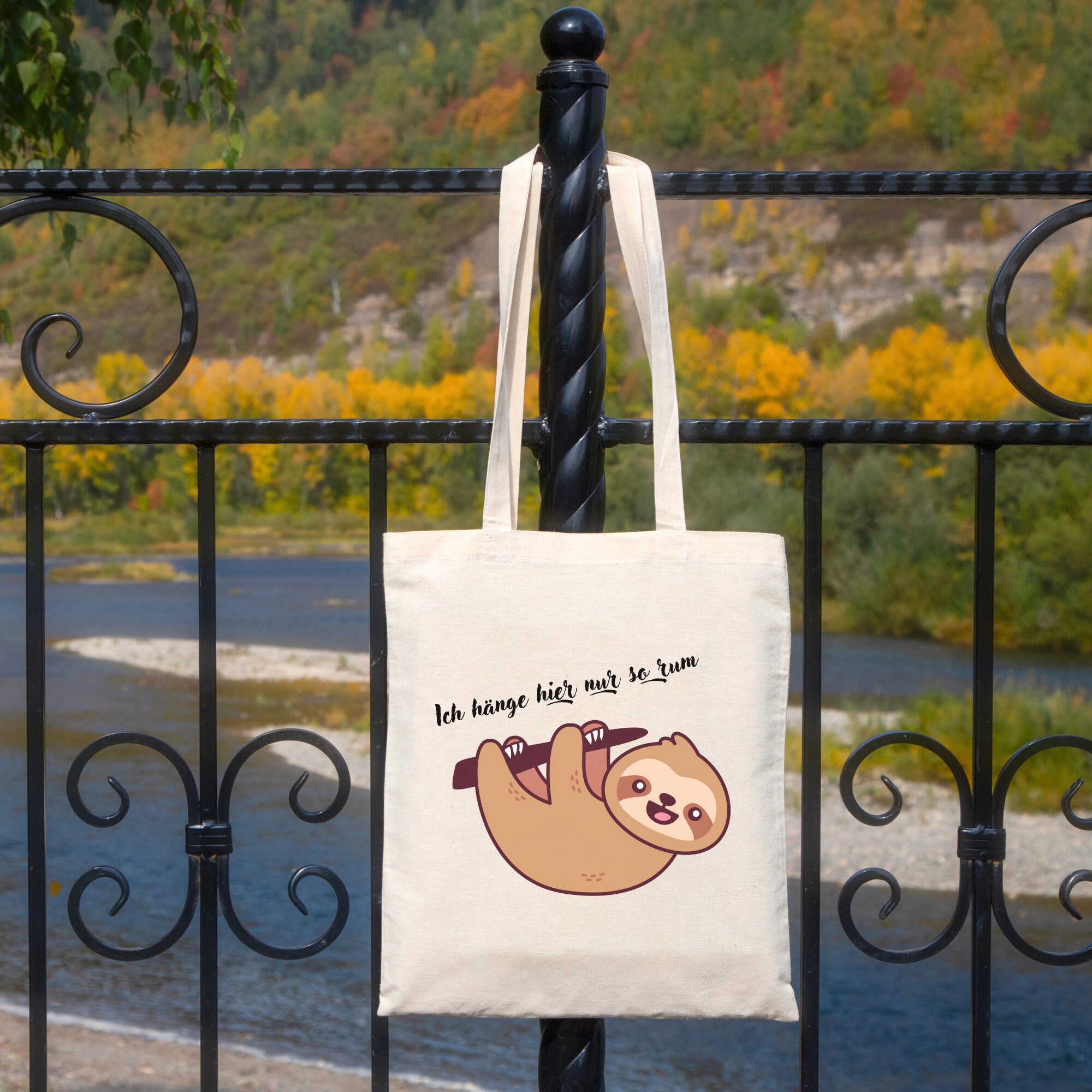 Stofftasche, Stoffbeutel, Einkaufstasche, Tasche, individuelles Geschenk, Motiv Faultier  #STSUB