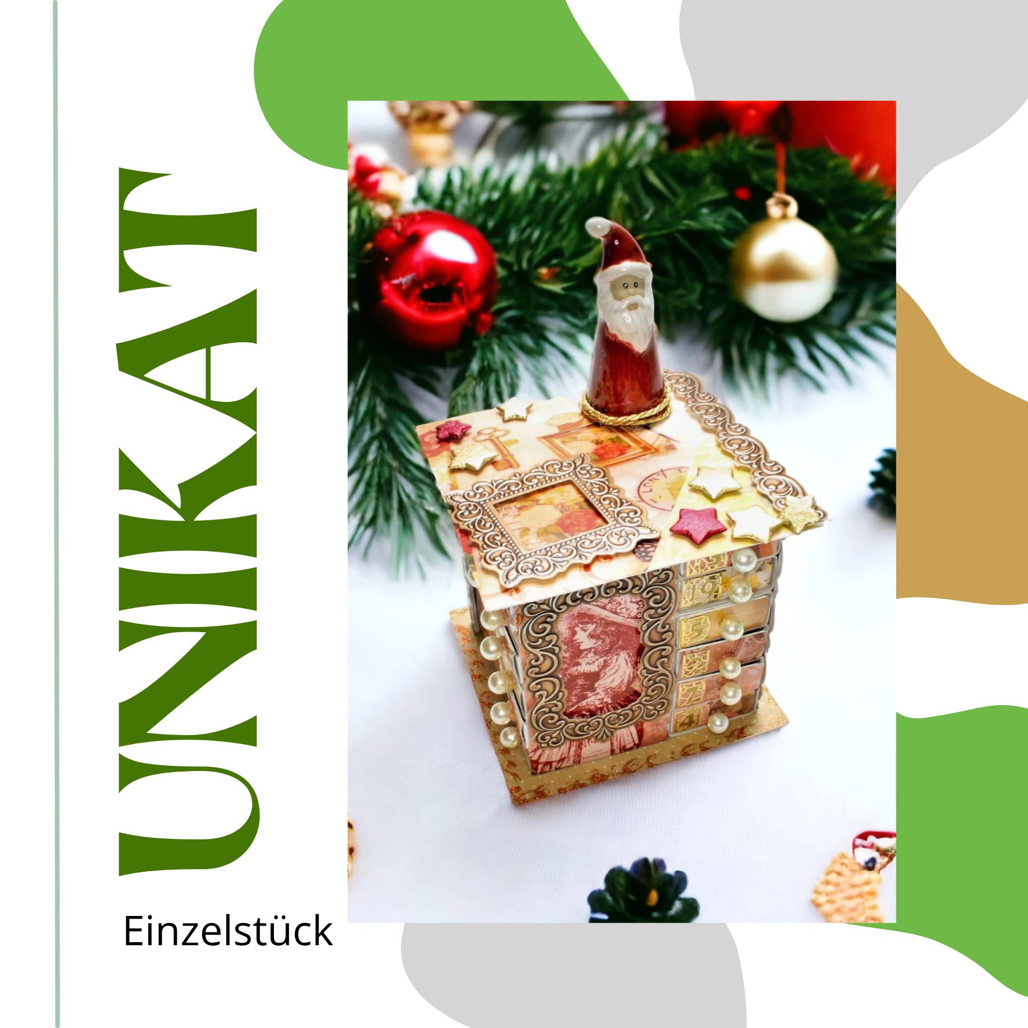 Adventskalender aus 24 Streichholzschachteln Tischdeko zu Weihnachten Adventskalender zum Befüllen Adventsdeko Geschenk Freundin  #613960050