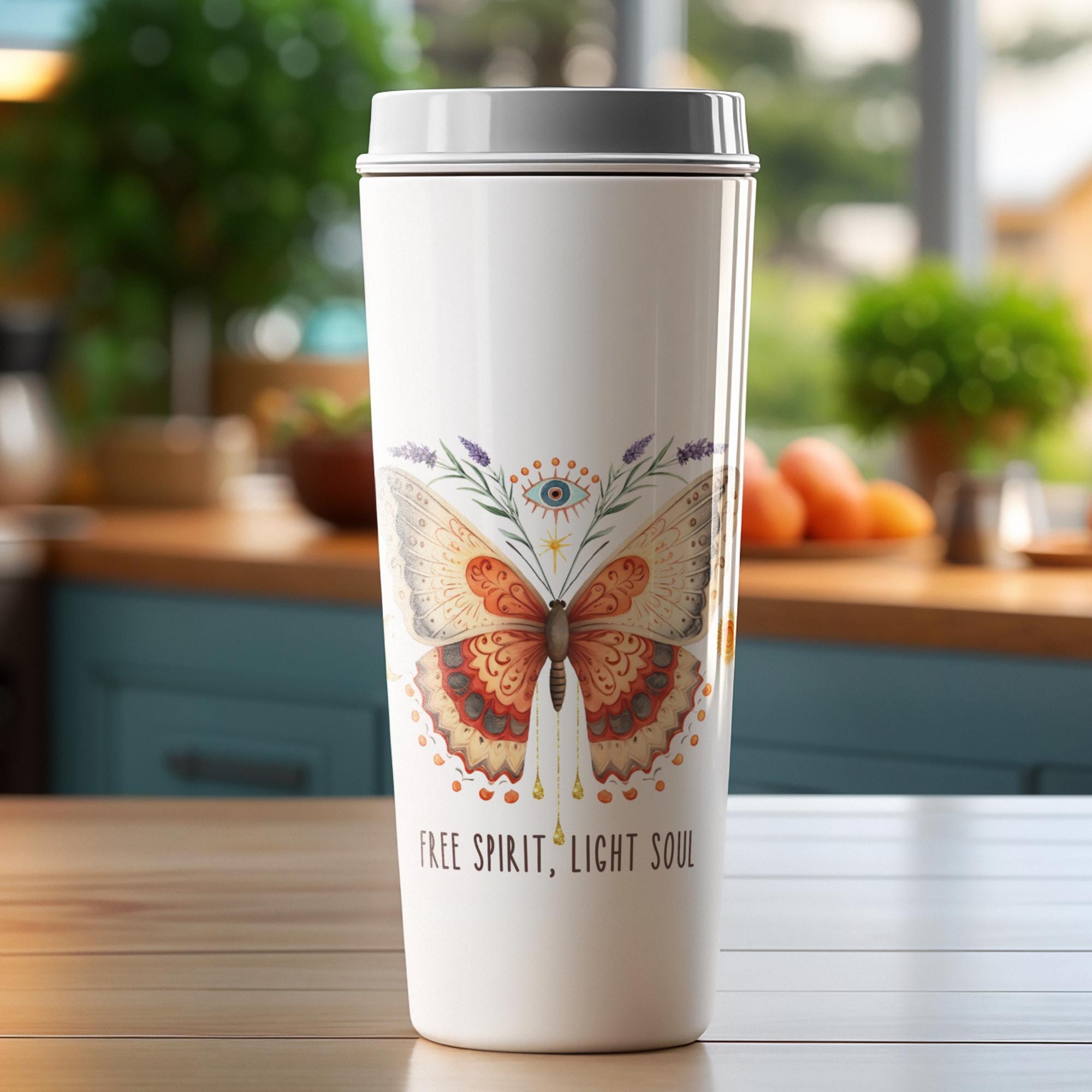 Kofferaufkleber, Geschenkaufkleber, Aufkleber Motivation, großer Schmetterling Sticker I zur Auswahl in Weiß oder Transparent  #SEG8