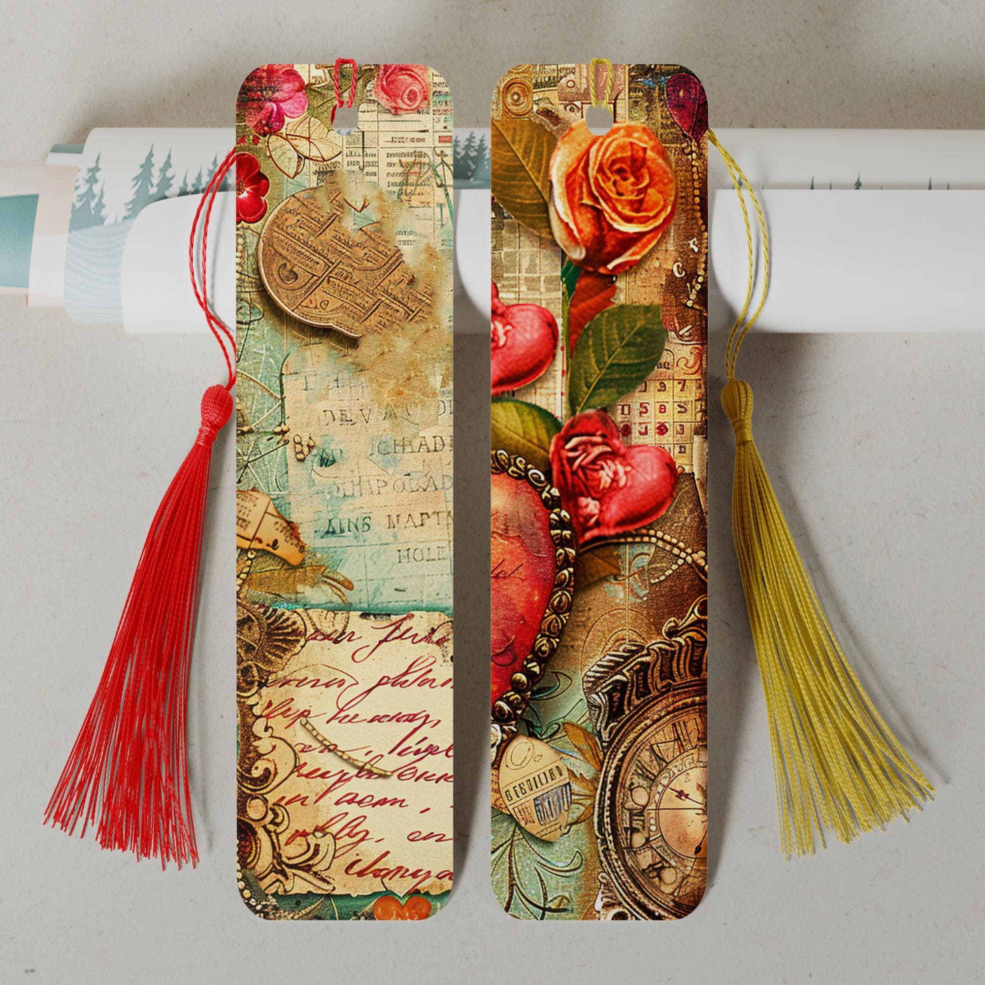 Lesezeichen aus Aluminium Geschenk zum Geburtstag Valentinstag Bücher Bookmark - 3 Motive zur Auswahl  #LEALU
