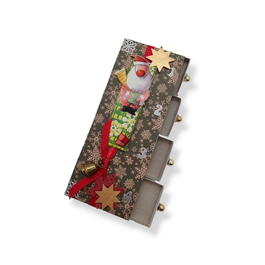 Adventskalender zum Befüllen aus 4 Streichholzschachteln  #613960918