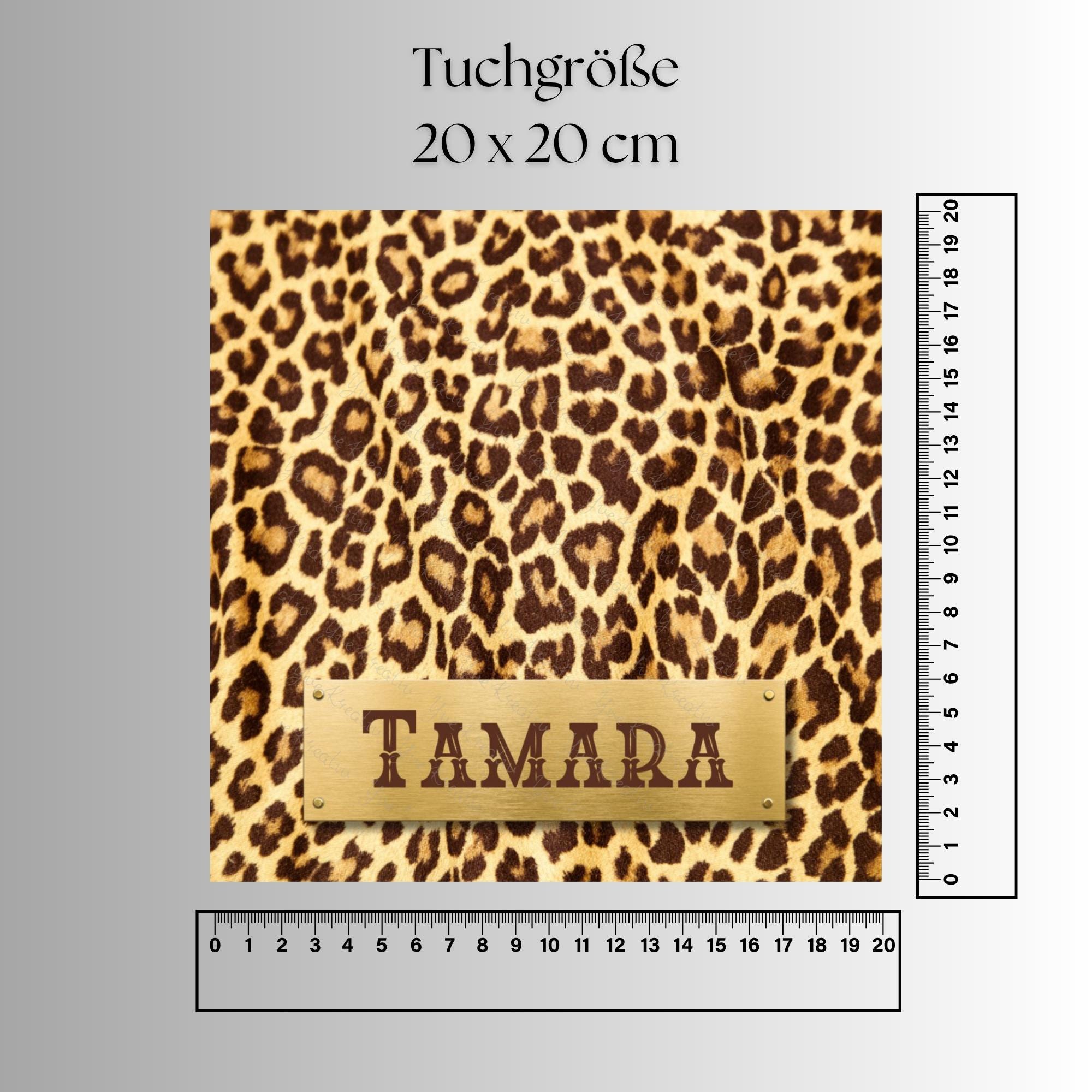 Brillenputztuch Leopard Print personalisiert mit Namen bedrucktes Mikrofasertuch für Display Handy Sonnenbrille Geschenk Animalprint #TI162P Brillenputztuch Leopard Print personalisiert mit Namen bedrucktes Mikrofasertuch für Display Handy Sonnenbrille Geschenk Animalprint #TI162P
