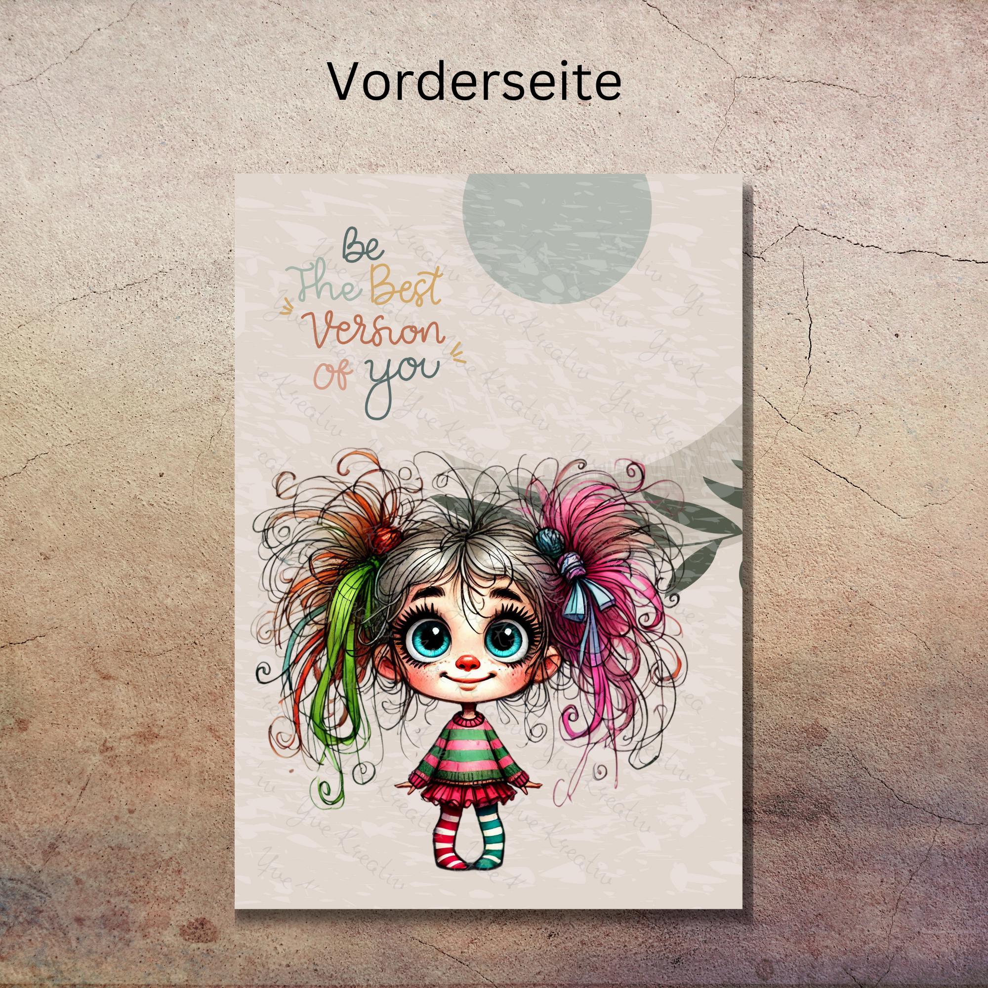 Postkarte, Grußkarte, Karte zum Geburtstag, Motivation, Aufmunterung I Crazy Girl #PLS