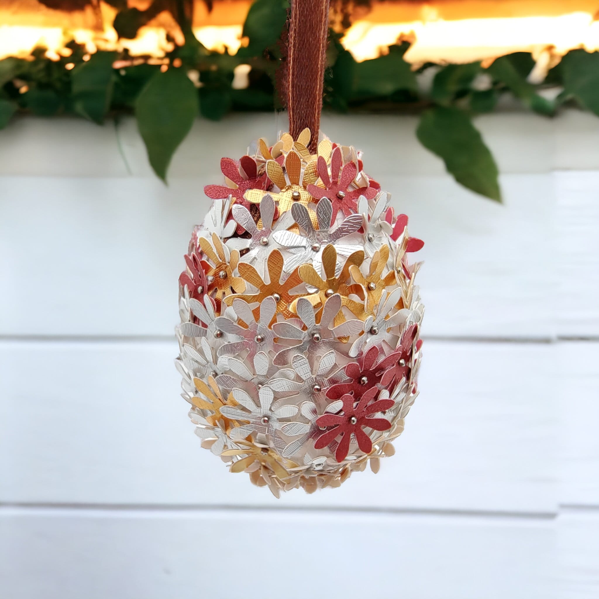 Osterei - Dekoei "Blütenzauber" Osterdekoration Osterschmuck zum Aufhängen