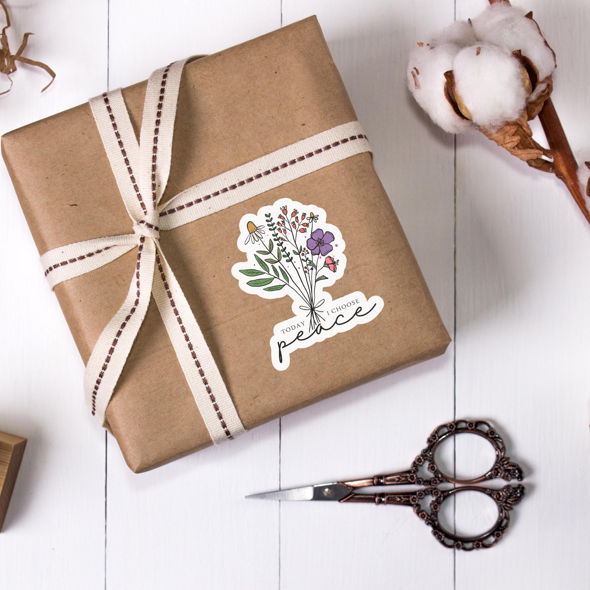 Kofferaufkleber, Geschenkaufkleber, Aufkleber Motivation, großer Blumen Sticker I zur Auswahl in Weiß oder Transparent  #SEG8