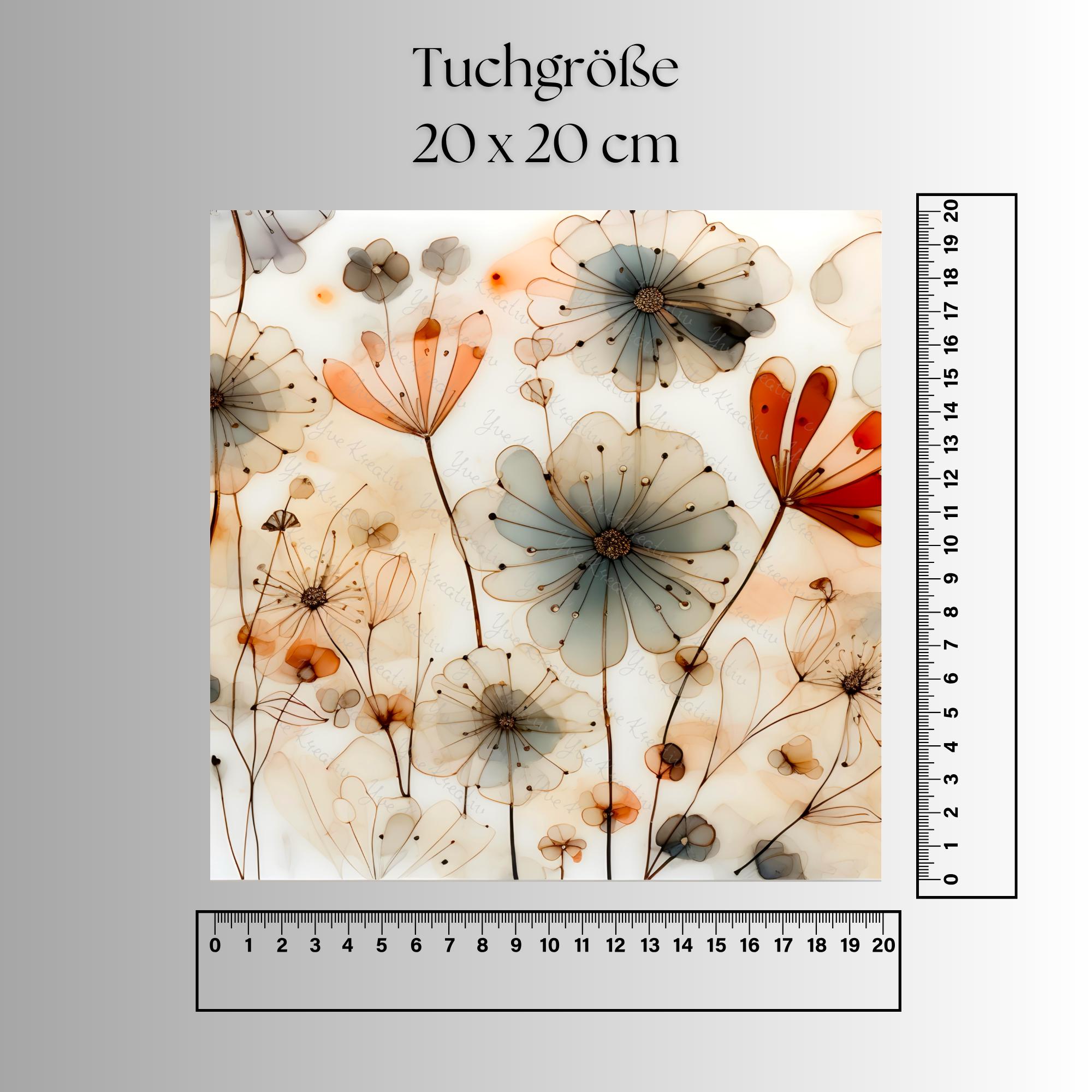 Brillenputztuch Mama Geschenk für Sie Mitbringsel Freundin bedrucktes Mikrofasertuch für Brillen Displays Aquarell Blumen #PF11