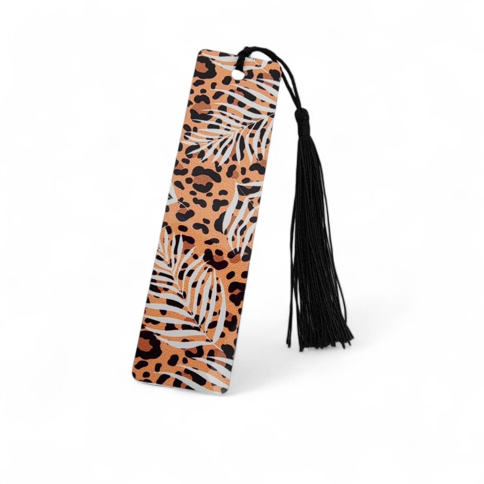 Lesezeichen aus Aluminium Geschenk zum Geburtstag, Muttertag Buchgeschenk "Motiv Animal Print Leopard" Bookmark #LEALU