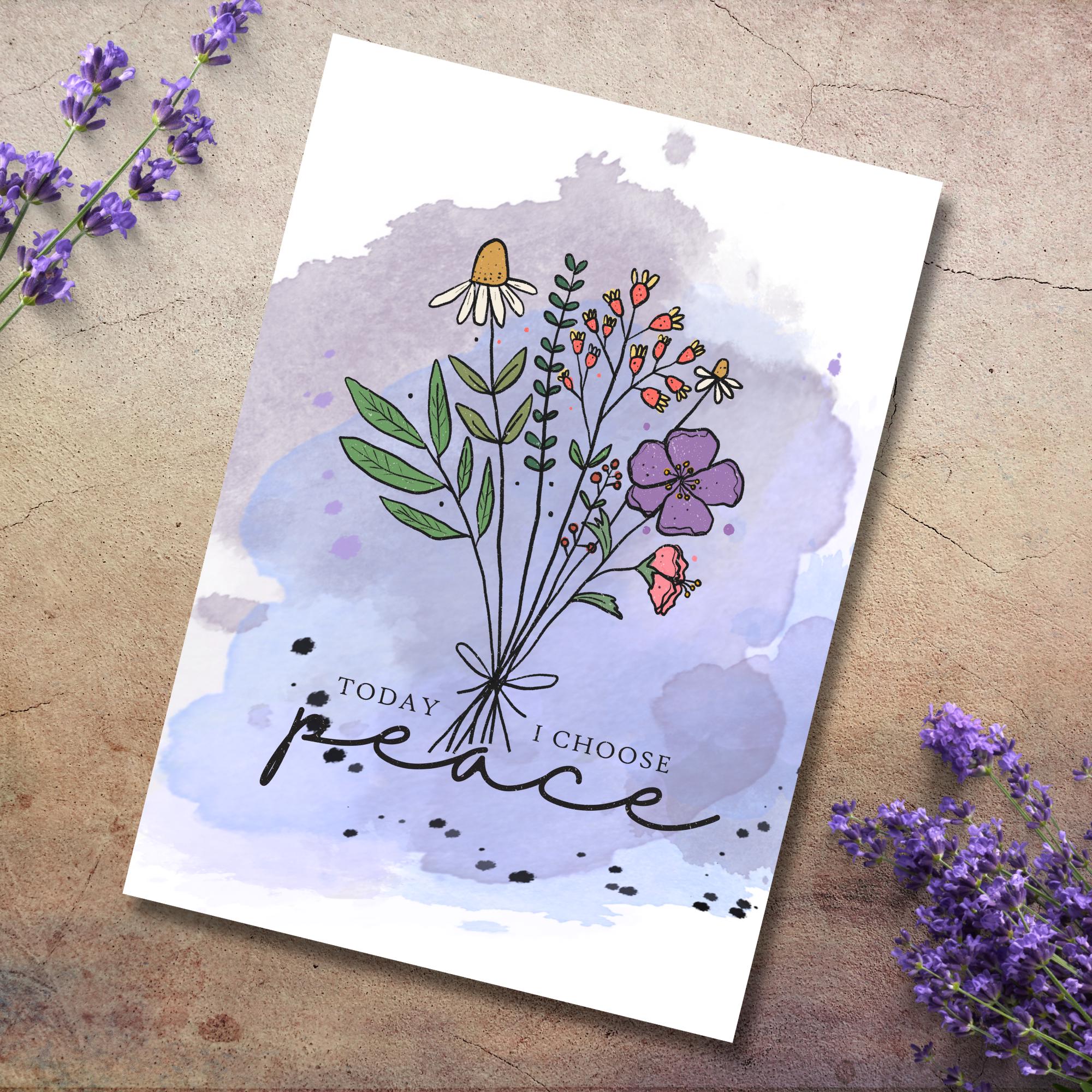 Postkarte, Grußkarte, Karte zum Geburtstag, Motivation, Aufmunterung I Blüten #PLS