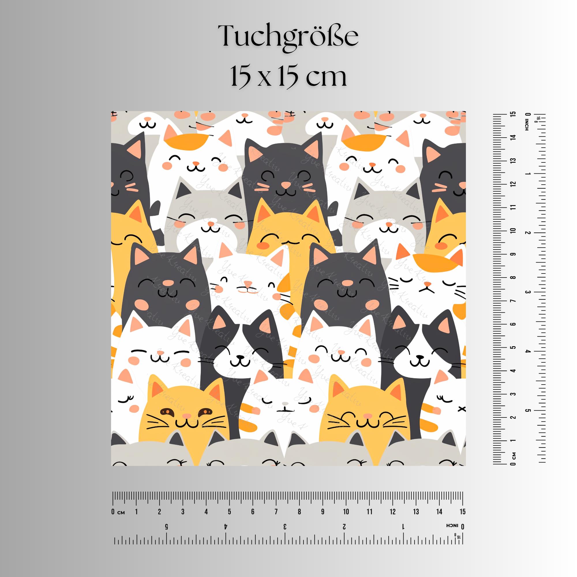Brillenputztuch Katzen Geschenk Freundin Mitbringsel Katzenmama bedrucktes Mikrofasertuch für Sonnenbrille Brillentuch für Displays #TI153