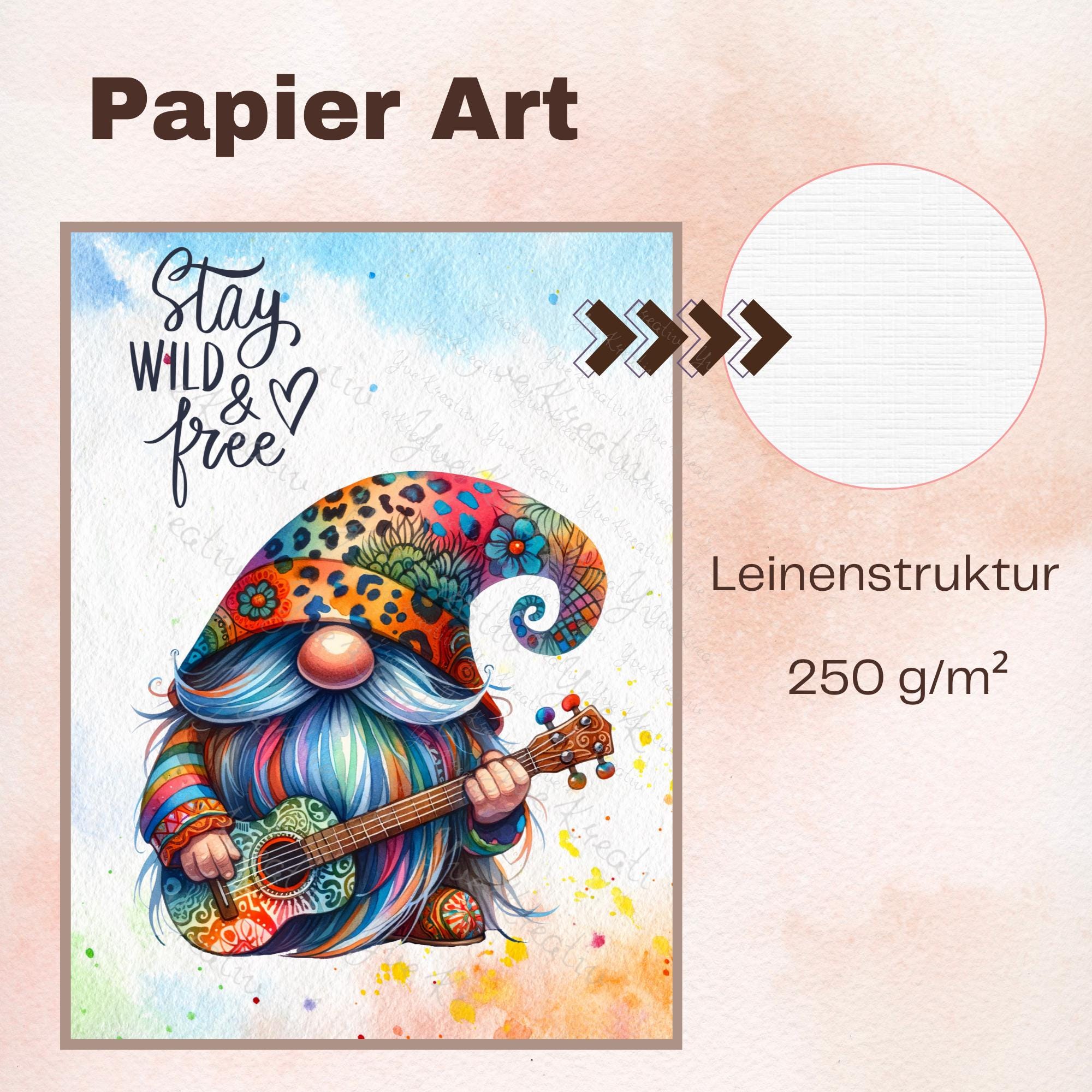 Postkarte Wichtel Grußkarte Regenbogen Karte Geburtstag Motivation Aufmunterung Mitbringsel Freund Gitarrenspieler Geschenk Musiker #PLS