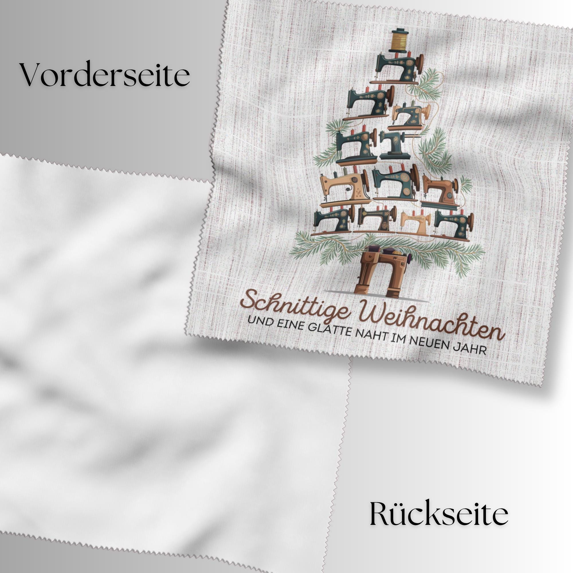 Brillenputztuch Tannenbaum Weihnachten Wichtelgeschenk Näherin Geschenk Schneider bedrucktes Mikrofasertuch für Brillen Display Handy #WE16