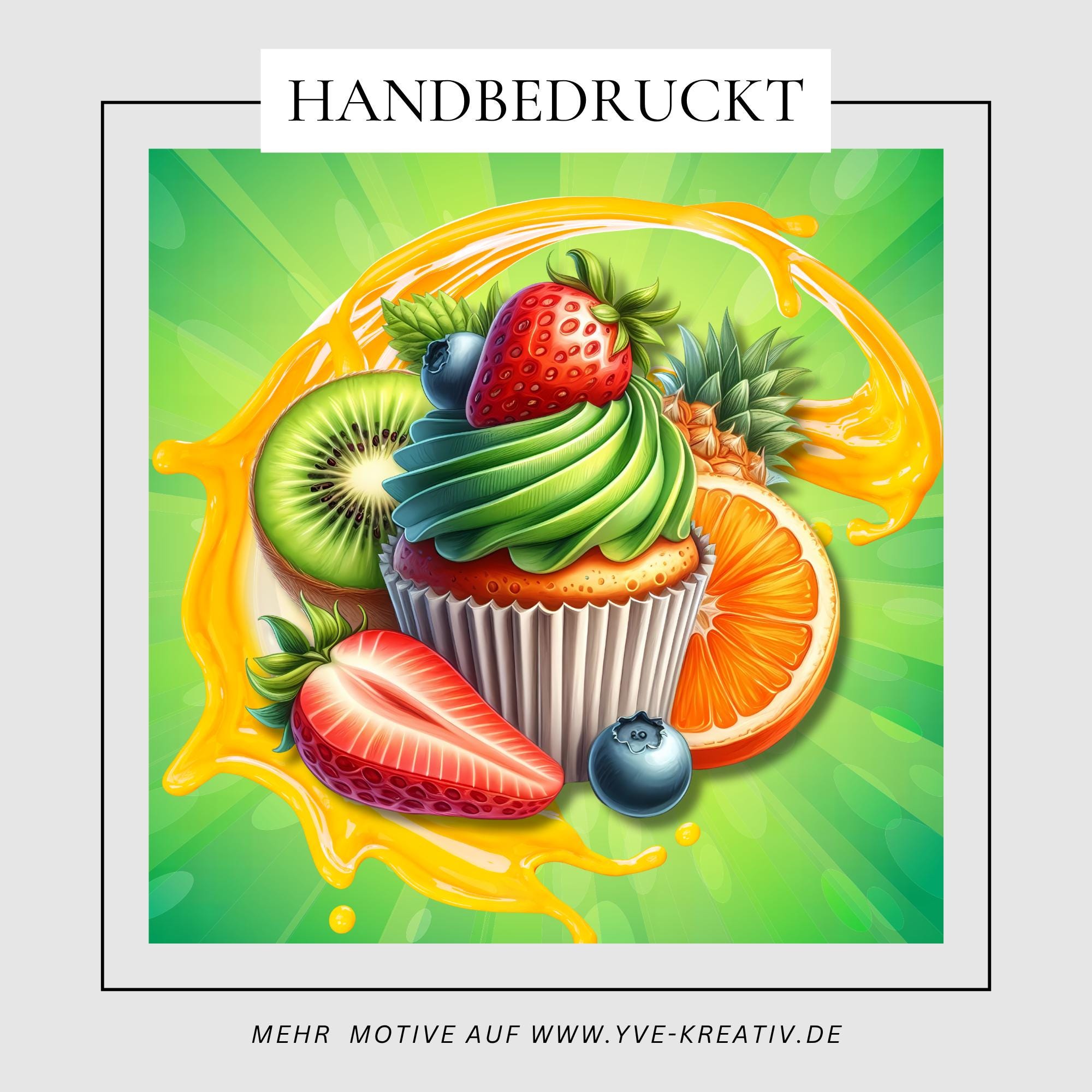 Brillenputztuch Frucht Muffin bedrucktes Mikrofasertuch Brillen Displaytuch Geschenk Geburtstag Mitbringsel Sommerparty #ES6