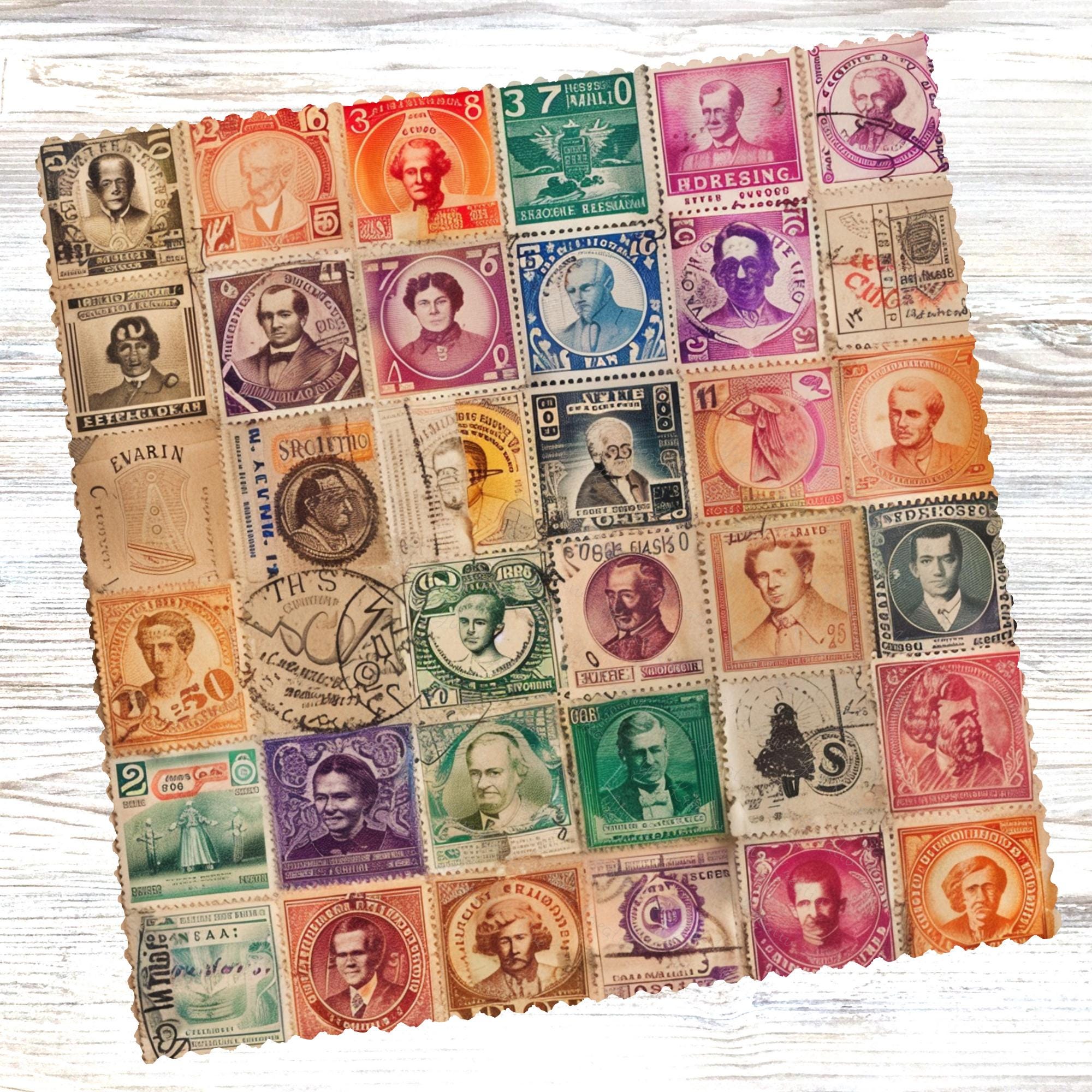 Brillenputztuch Briefmarken bedrucktes Mikrofasertuch für Sonnenbrille Display Handy Geschenk Papa Gutschein Briefmarkensammler #AL31A