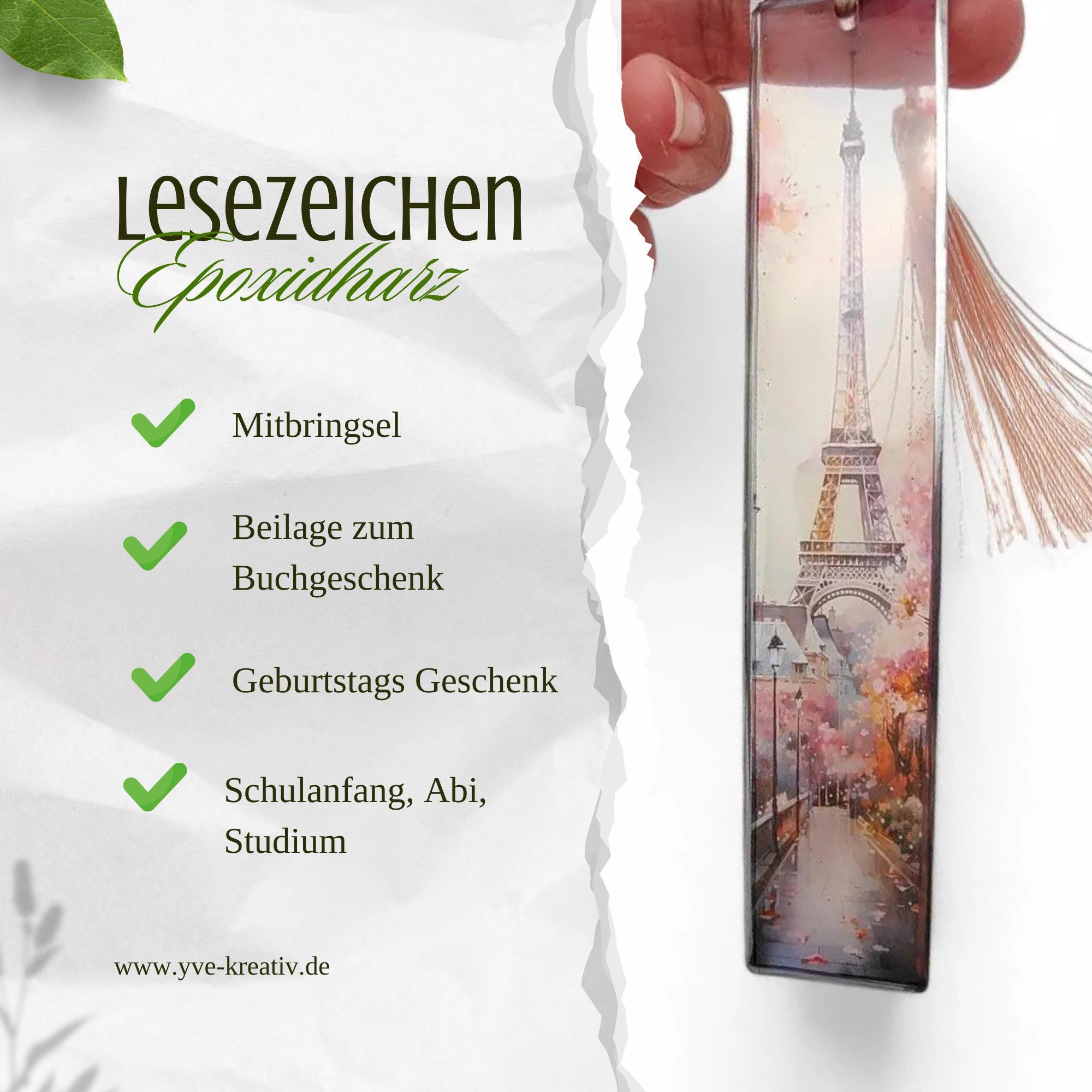 Lesezeichen aus Epoxidharz Geschenk Geburtstag Buchgeschenk Paris Bookmark Reise Gutschein Frankreich #LEEPOX