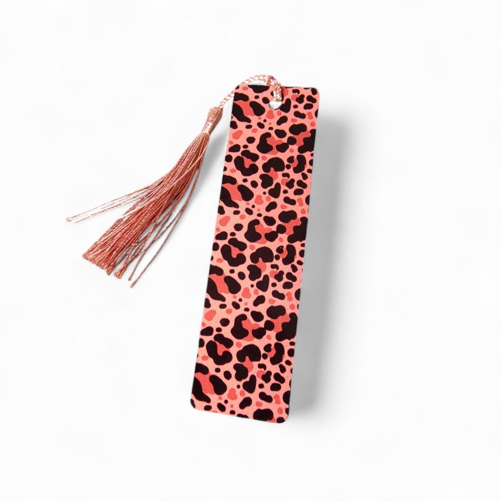 Lesezeichen aus Aluminium Geschenk zum Geburtstag, Muttertag Buchgeschenk "Motiv Animal Print Leopard" Bookmark #LEALU
