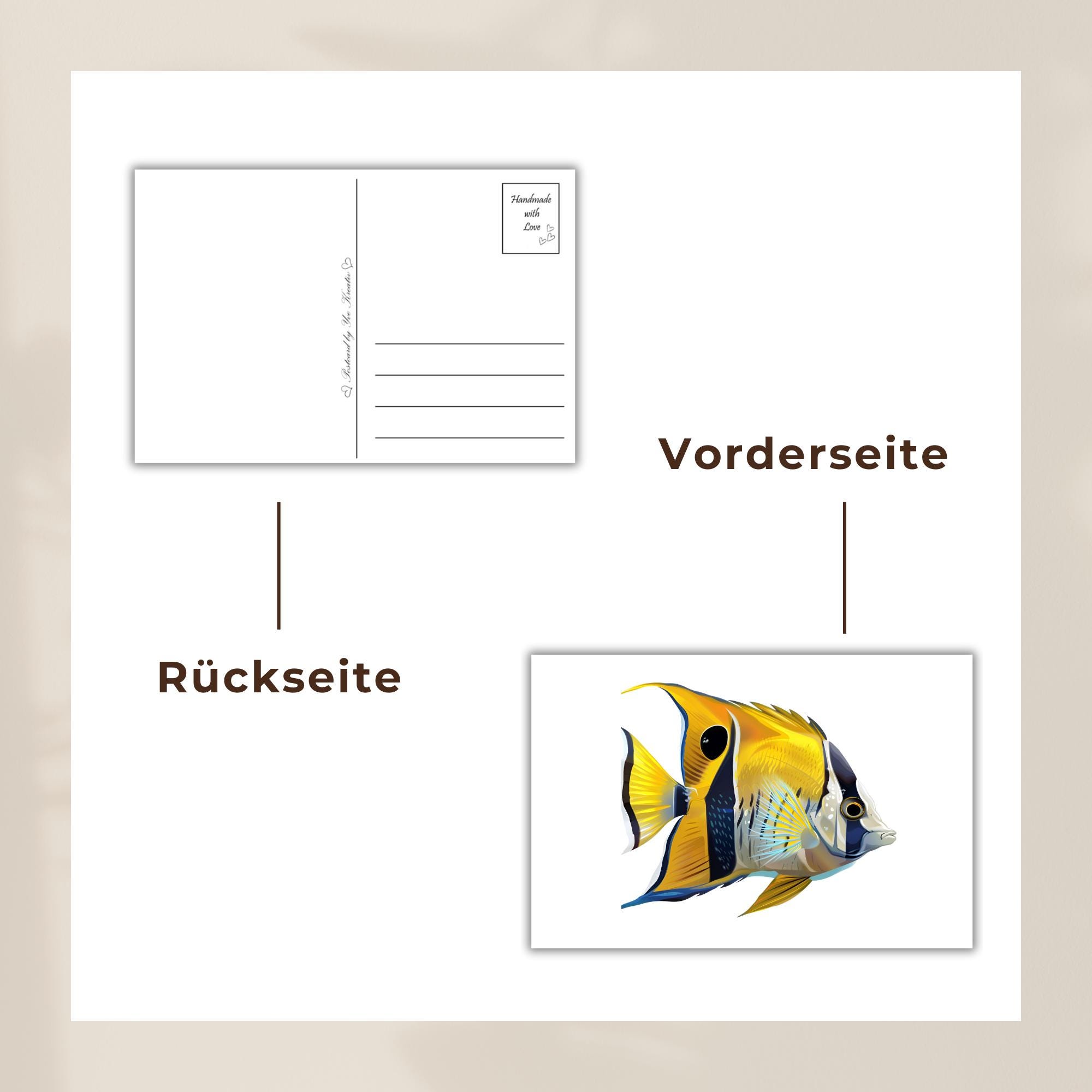 Postkarte Fisch Grußkarte Karte Südseefisch Geburtstag Motivation Aufmunterung Mitbringsel Freund Geschenk Reise #PLS PHO