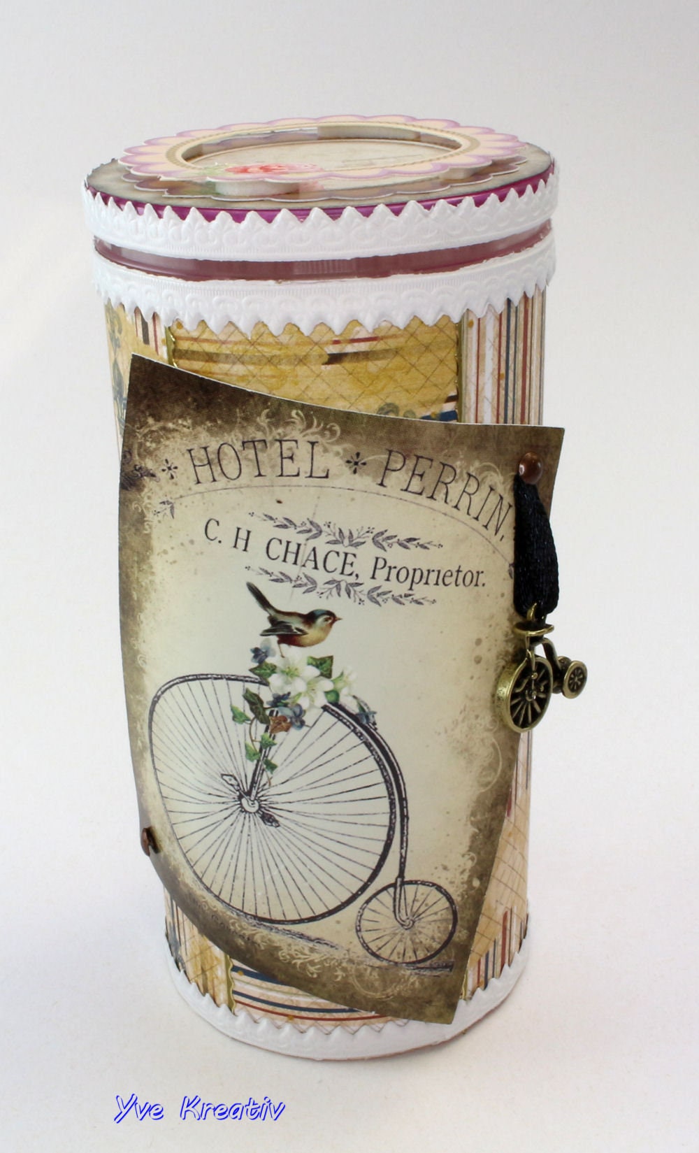 Dose / Schachtel " Fahrrad " Geschenkschachtel Geschenkbox Box für Geldgeschenke / Gutschein Upcycling