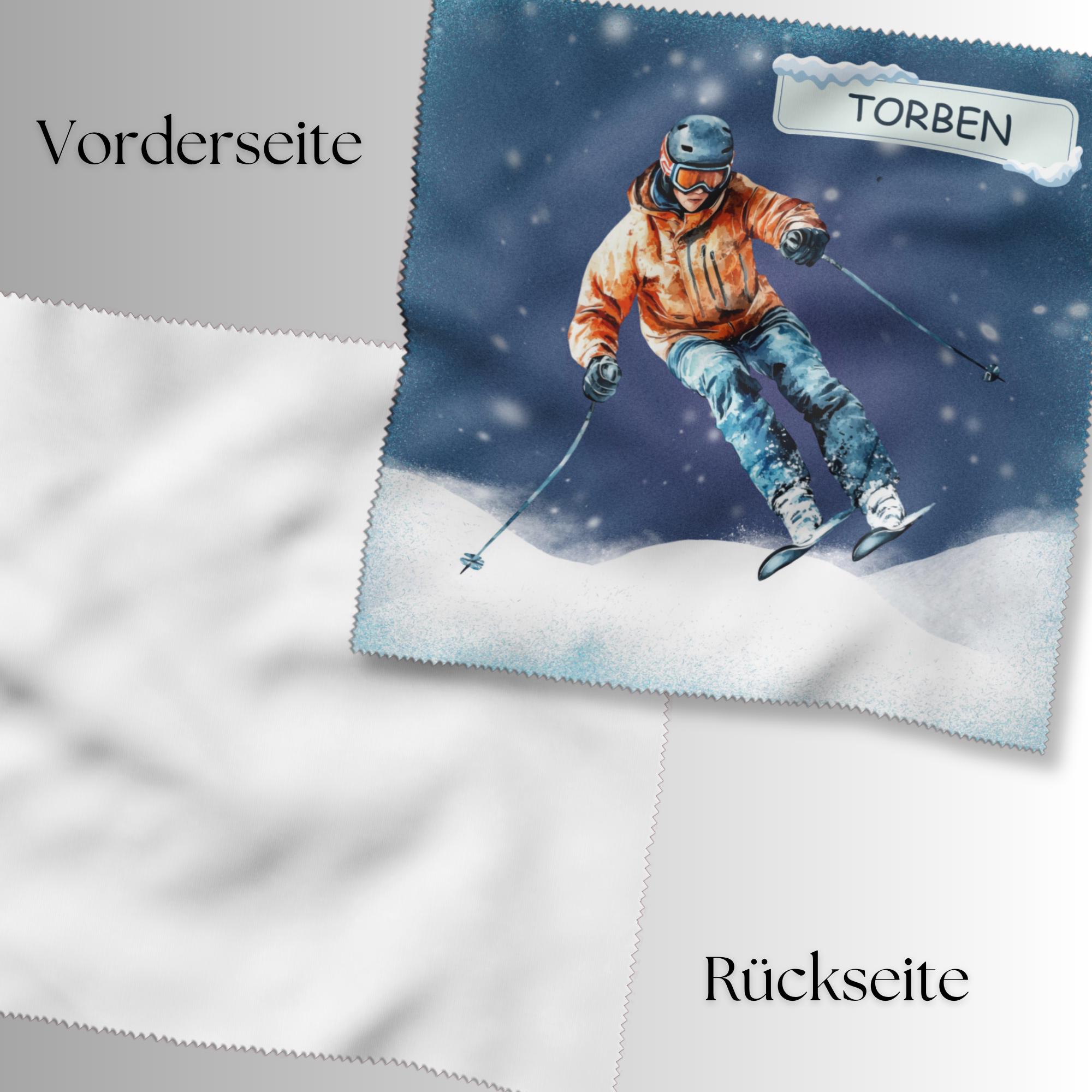 Brillenputztuch personalisiert – Individuell bedrucktes Mikrofasertuch für Brillen, Displays & mehr | Perfektes Geschenk Winterurlaub #SP16P