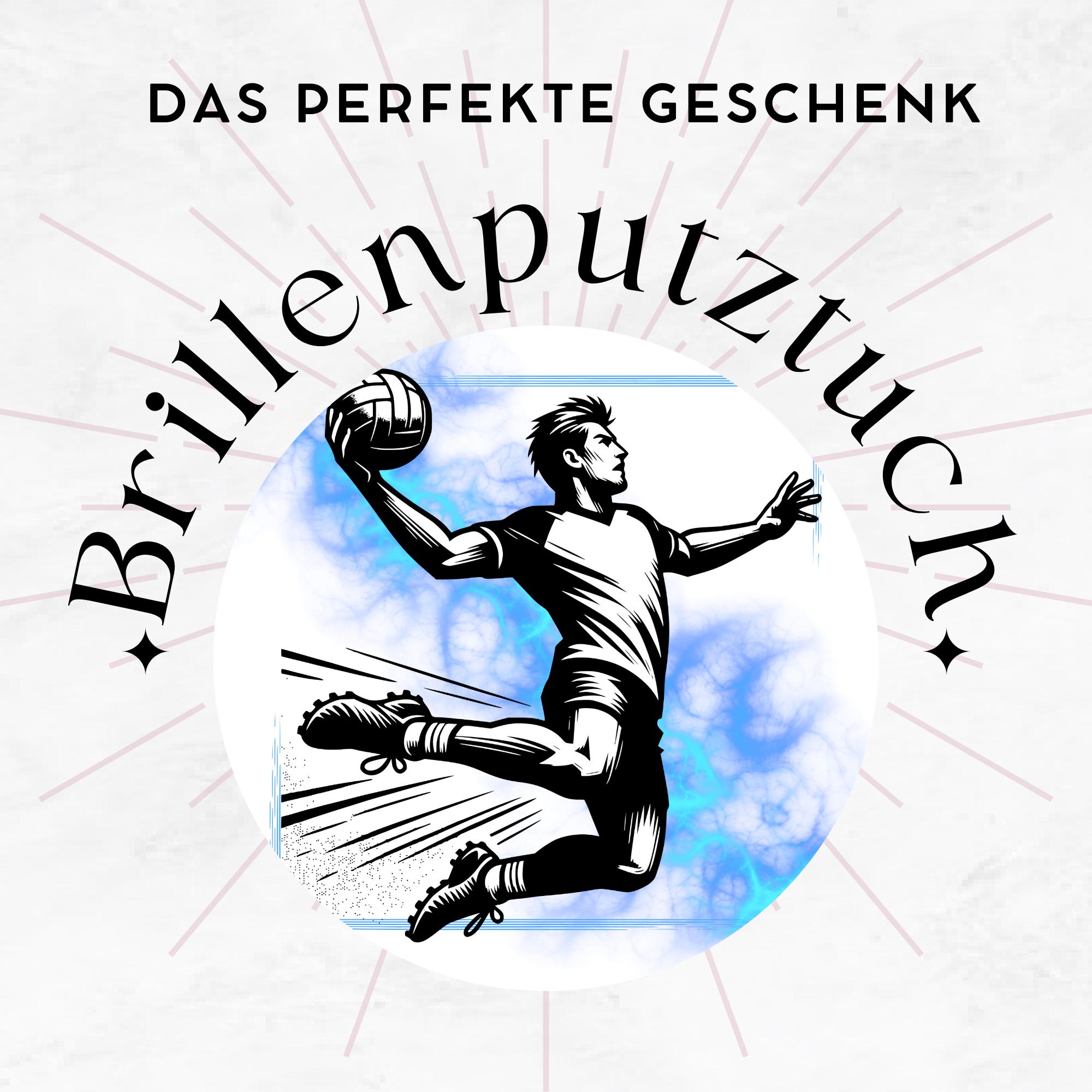 Brillenputztuch bedrucktes Mikrofasertuch für Brillen Tuch für Displays Handballspieler Geschenk Geburtstag Handballer #SP28