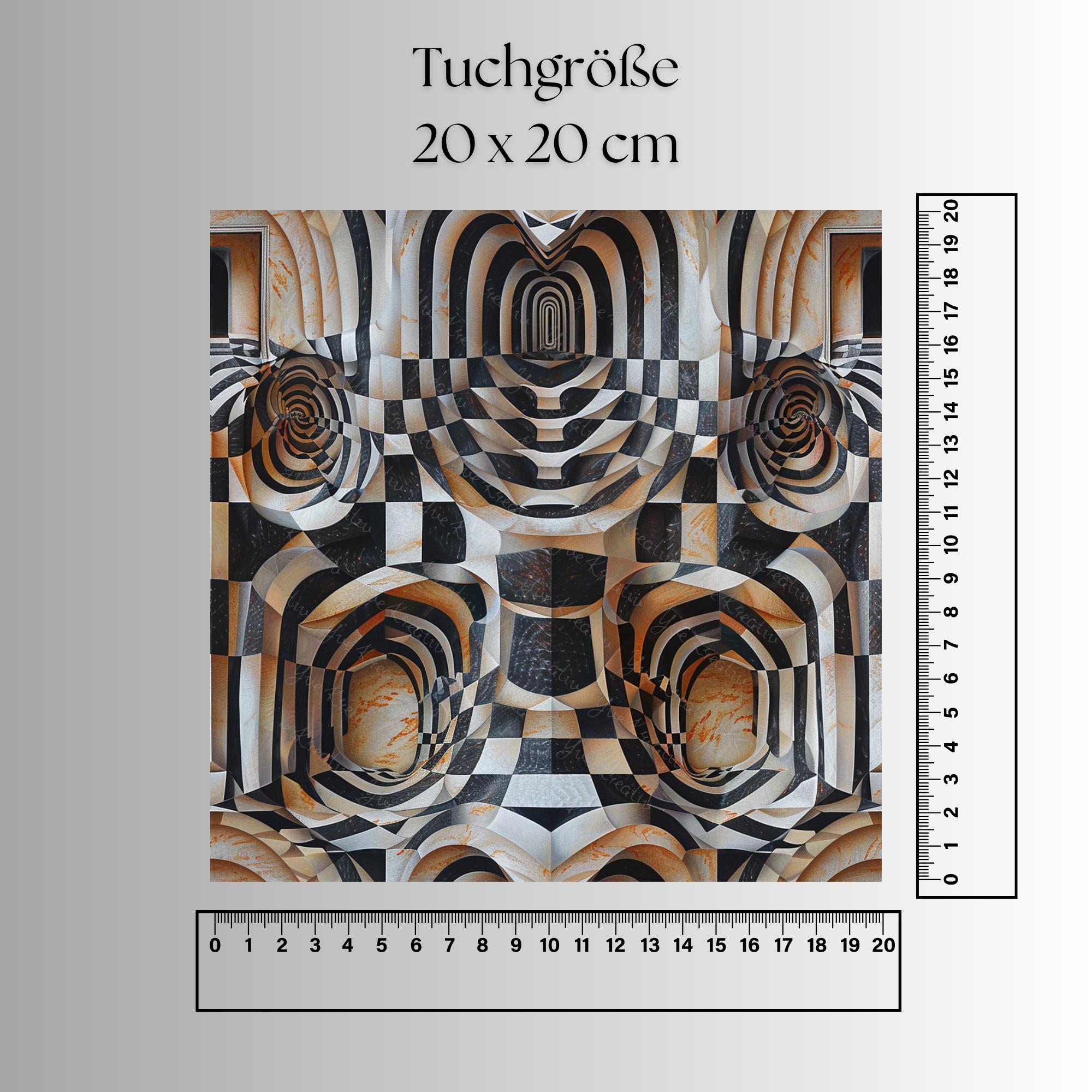 Brillenputztuch Op-Art bedrucktes Mikrofasertuch für Brille Sonnenbrille Displays Handyputztuch Brillentuch Mikrofaser #AL70