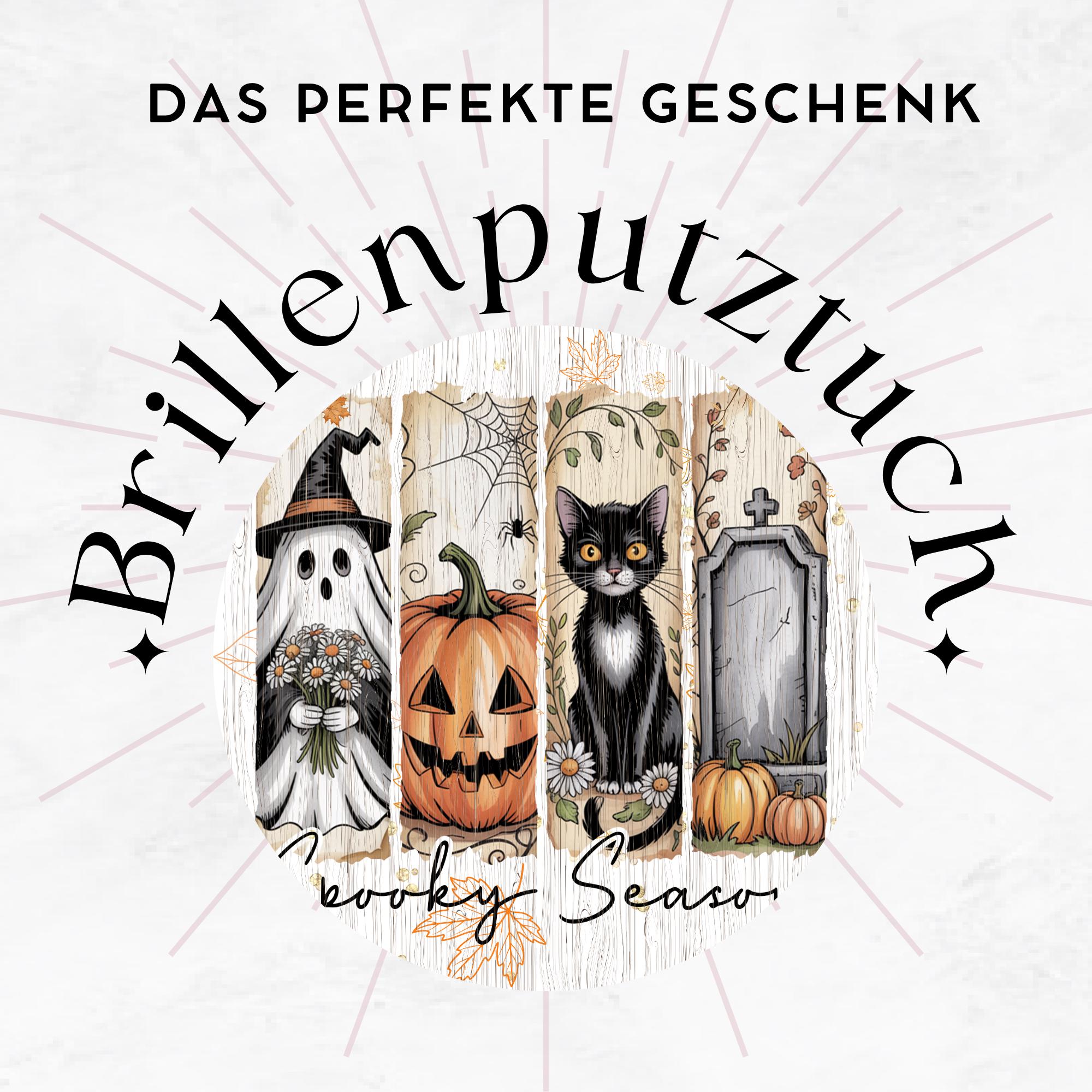 Brillenputztuch Halloween bedrucktes Mikrofasertuch für Sonnenbrille Displays Handy Herbst Geschenk Halloween Mitbringsel Herbst #SA11