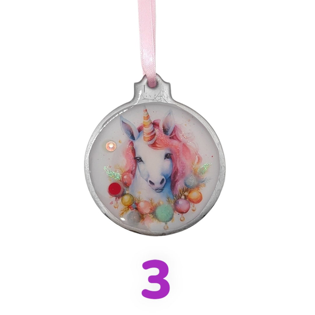 Weihnachtskugel Weihnachtsschmuck Baumanhänger Christmas Ornaments Weihnachten Baumkugel  Motiv "Einhorn"  #1606566274