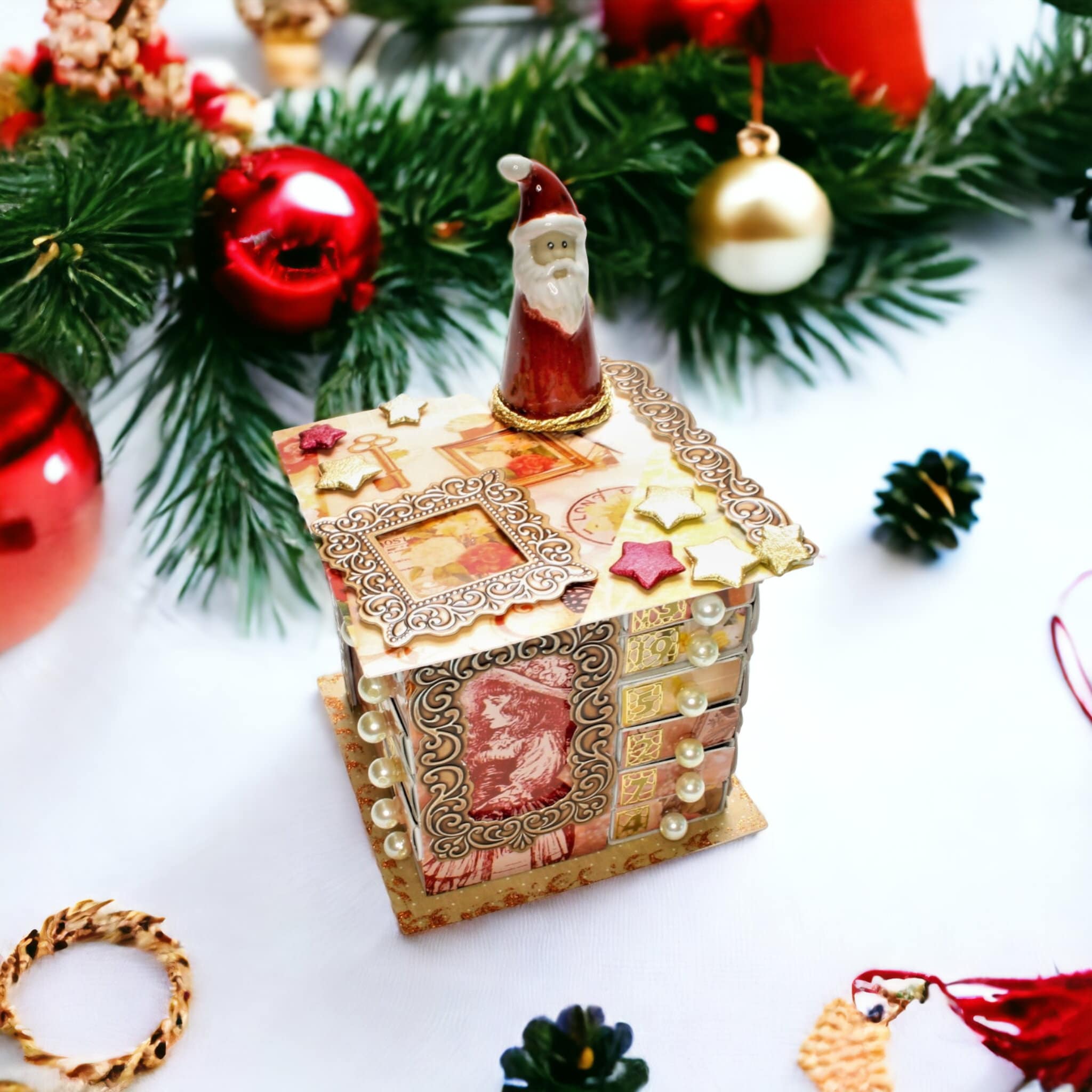 Adventskalender "Romantik"/ Tischkalender / 24 Streichholzschachteln / x-mas
