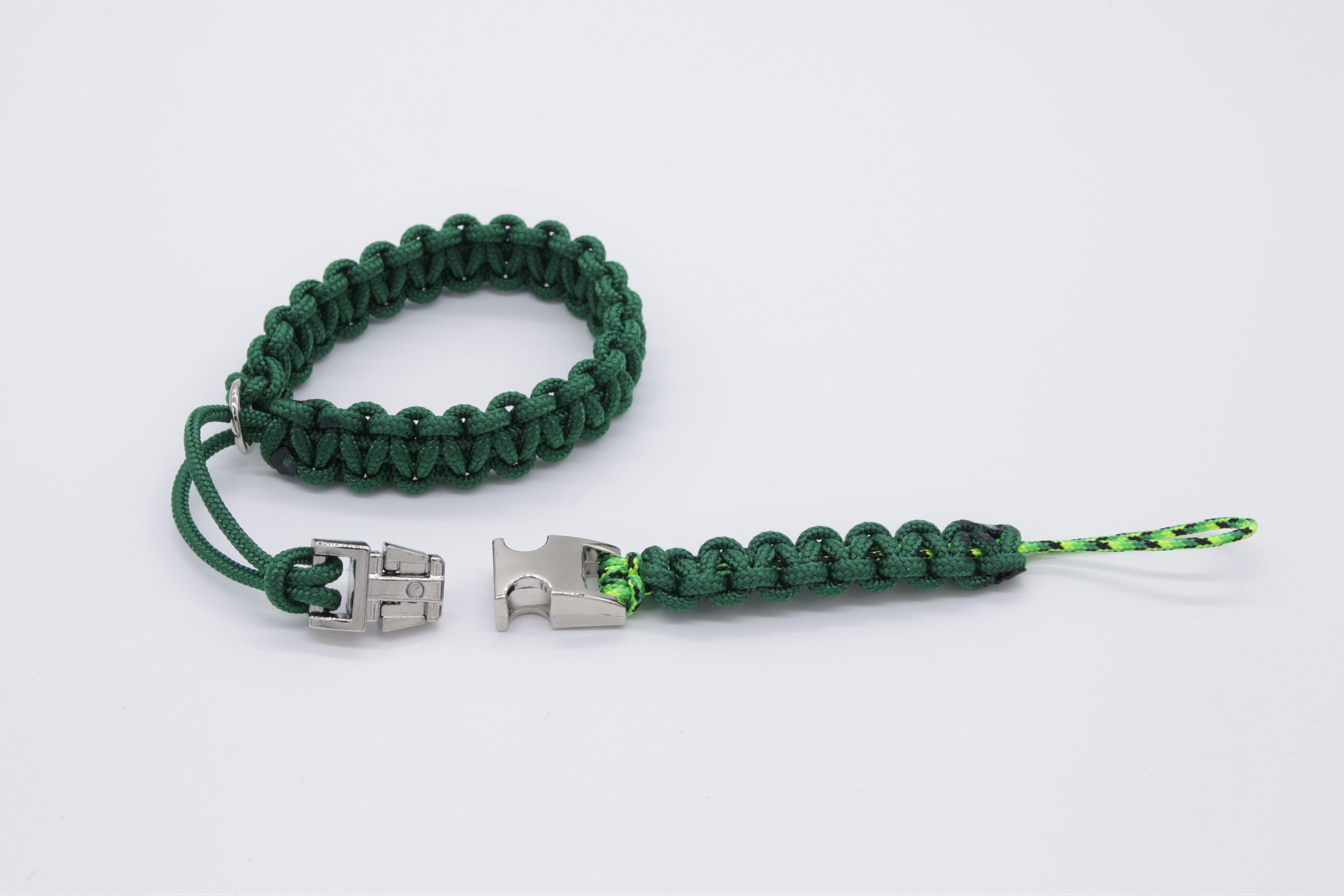 Handschlaufe für Kamera Kameragurt Kameraschlaufe geknotet aus Paracord mit Klick-Schnellverschluß / Farbe Grün  #1190837872