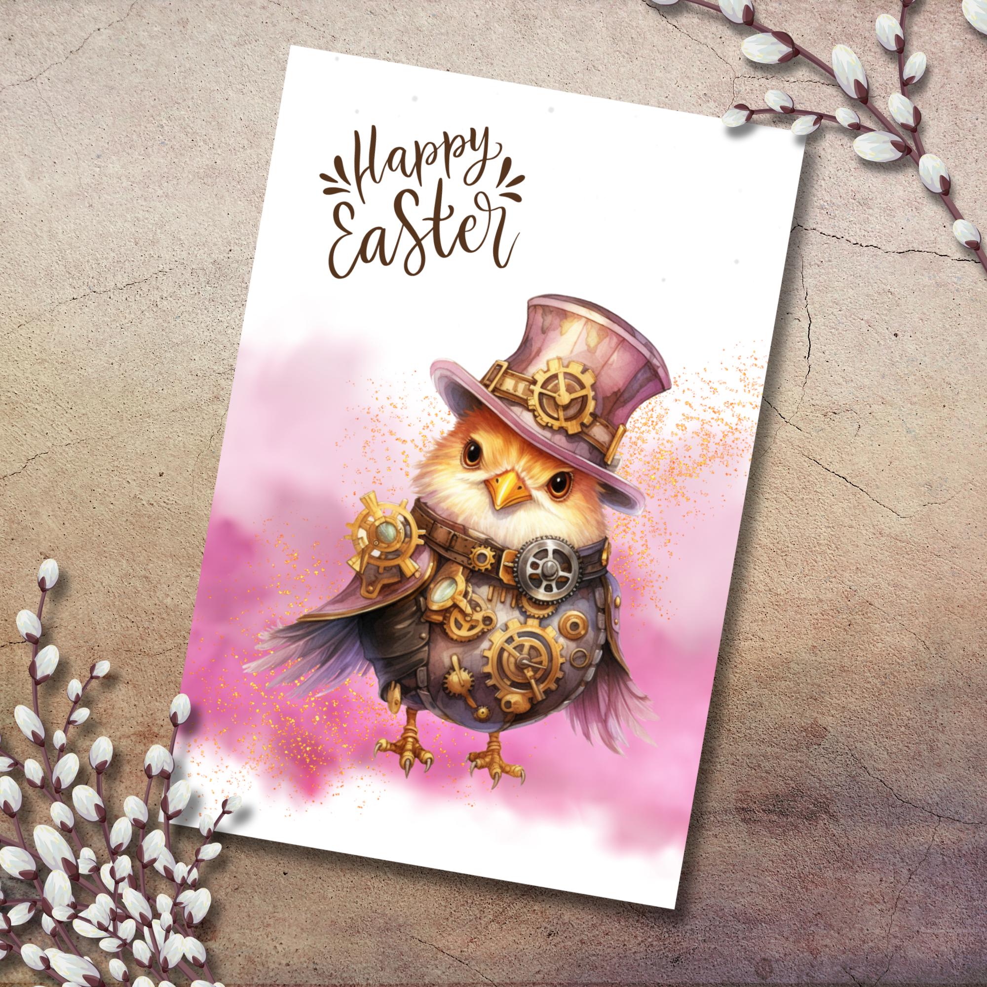 Karte zu Ostern, Postkarte, Glückwunschkarte, Grußkarte, Geschenkkarte auf DIN A6 Karte mit Glanzoberfläche #PHO