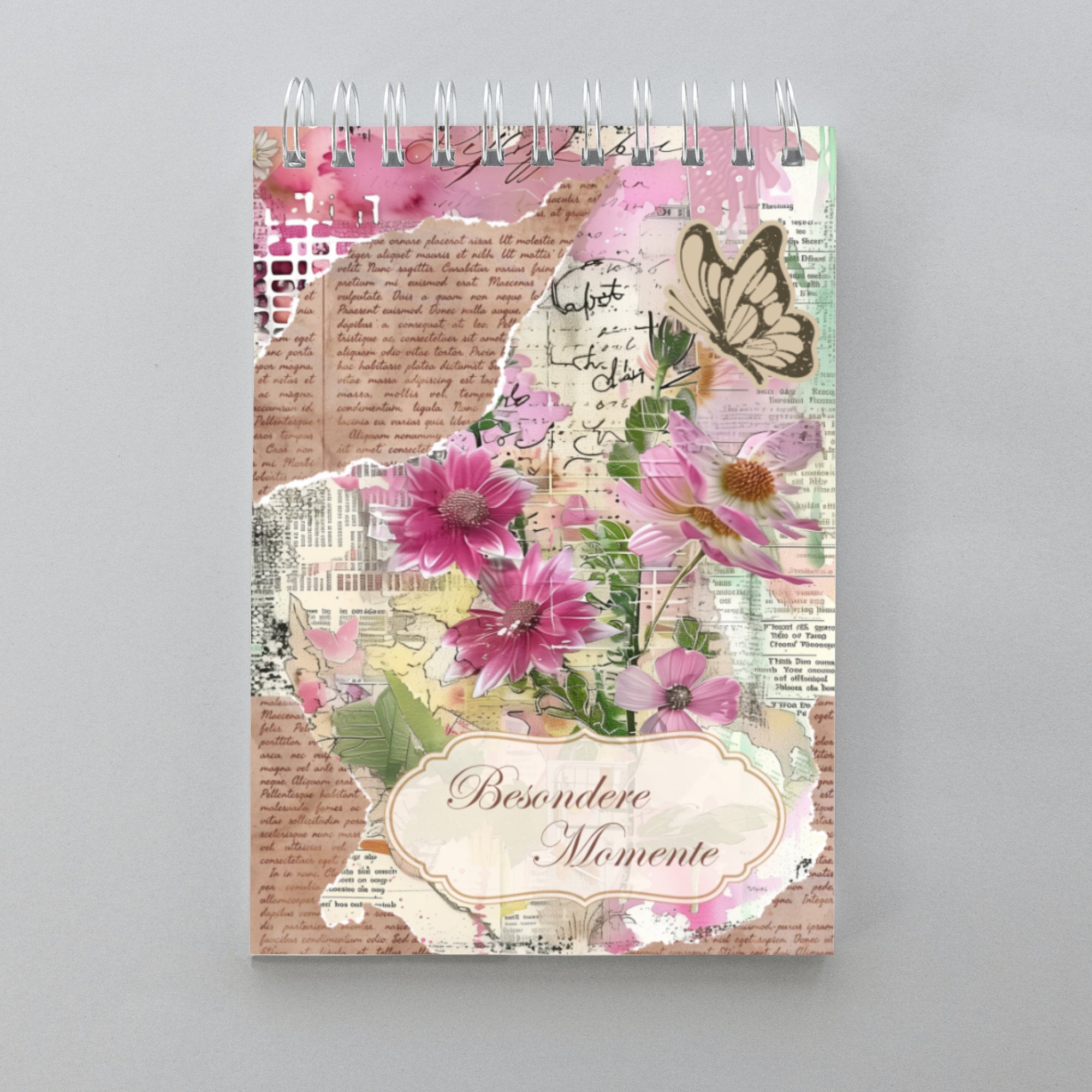 Notizblock personalisiert Sommer Nostalgie DIN A6 Ringblock Schreibblock Notizbuch Zettelblock für Schule private Notizen  #A6SO